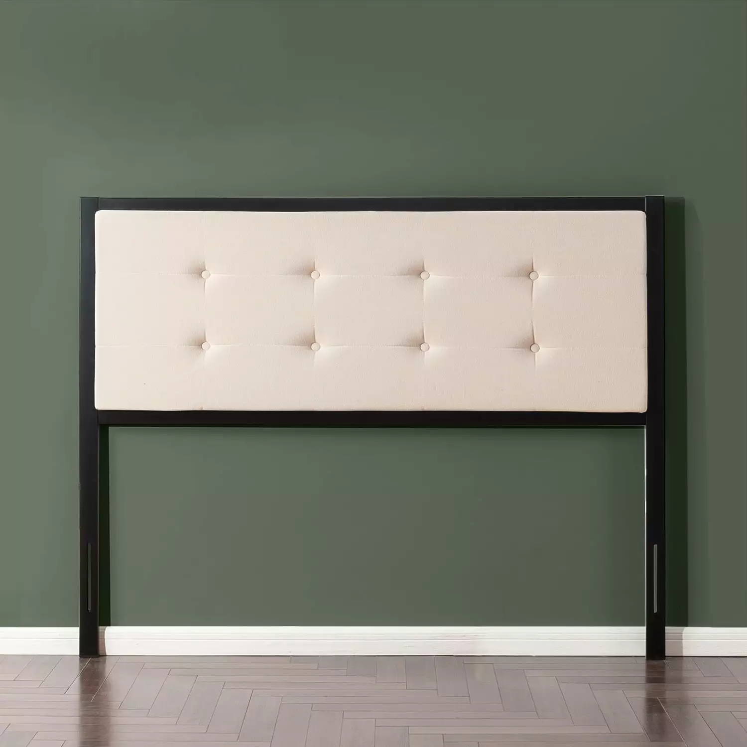 Zinus Barbara Upholstered Metal Headboard Twin Taupe