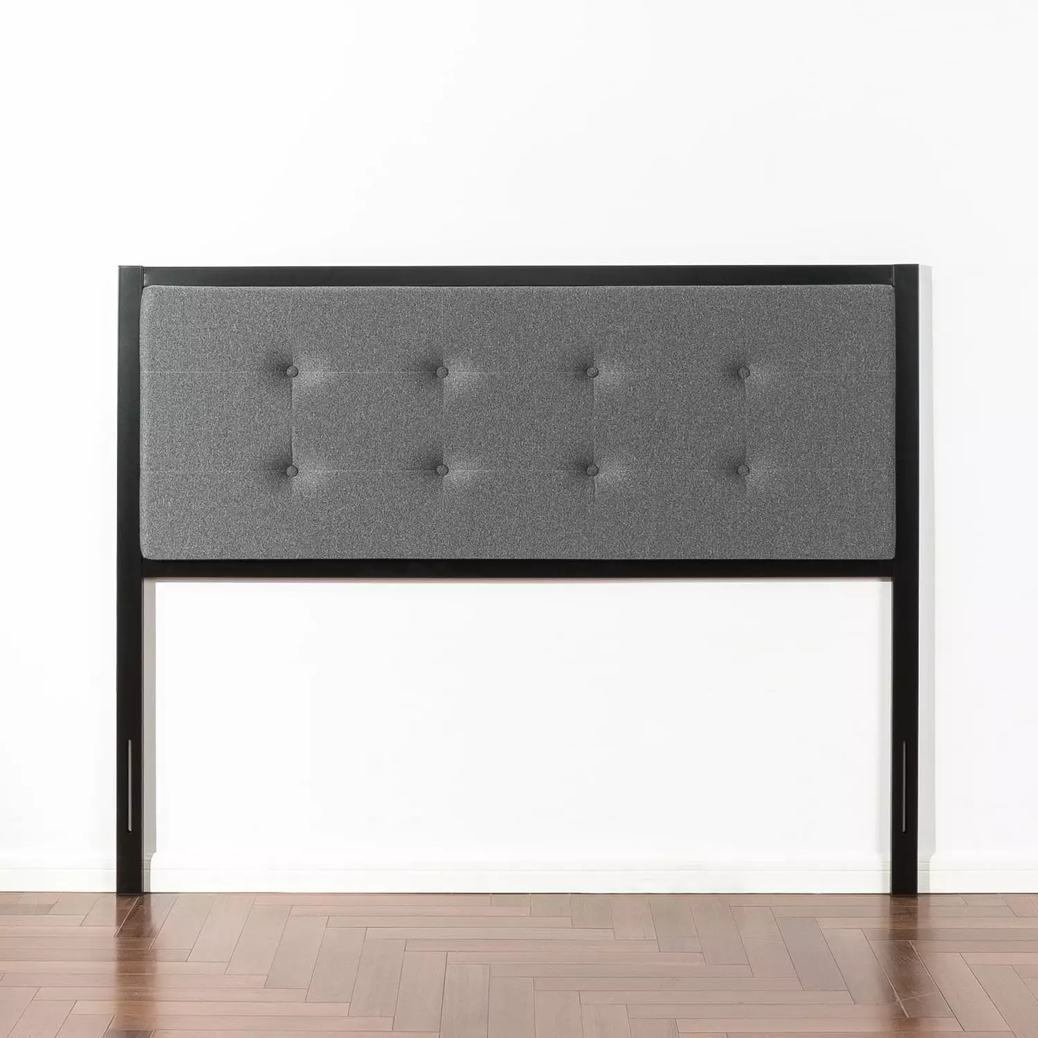 Zinus Barbara Upholstered Metal Headboard Twin Size Gray