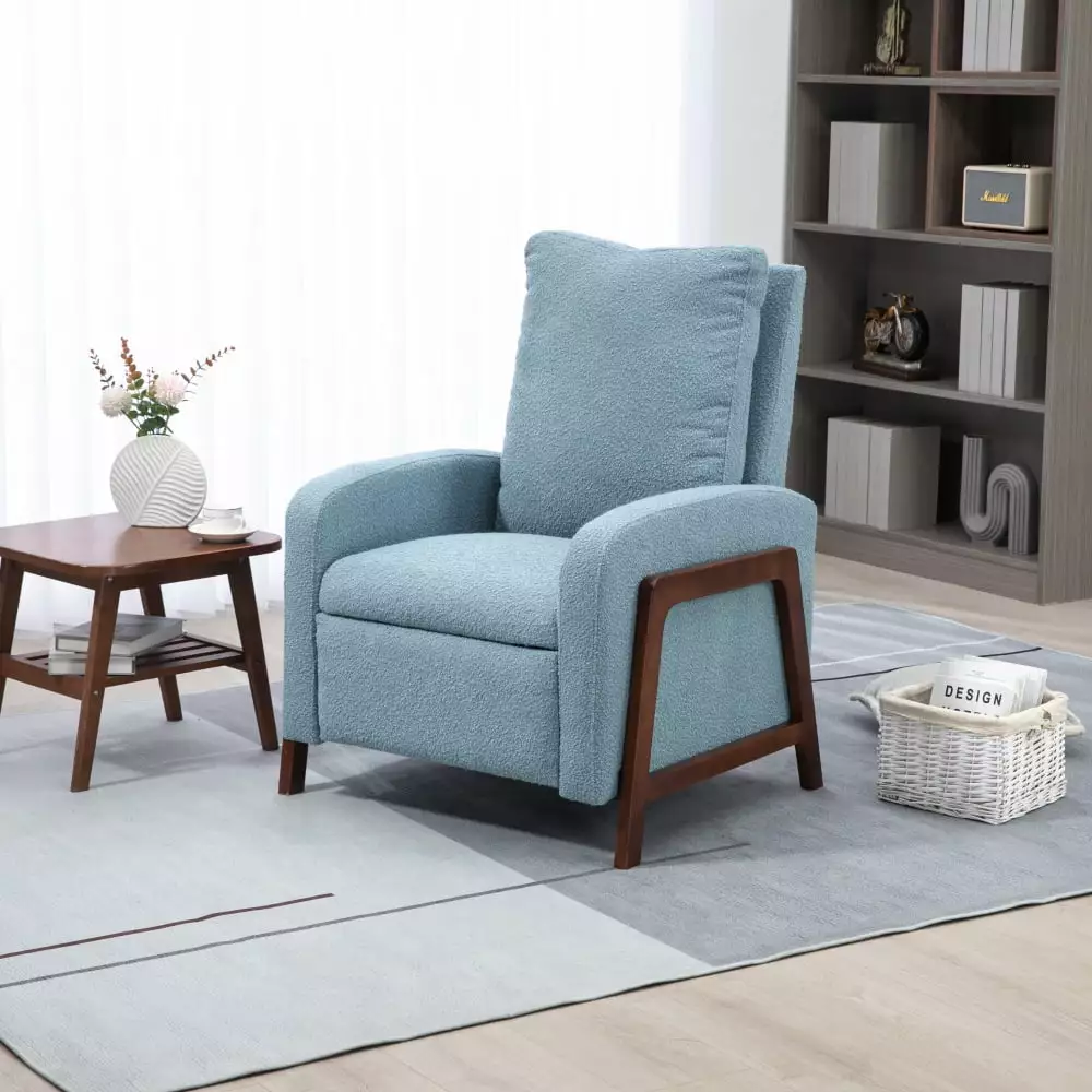 DeeHome COOLMORE Recliner Chair Adjustable Home Theater Single Fabric Recliner Sofa