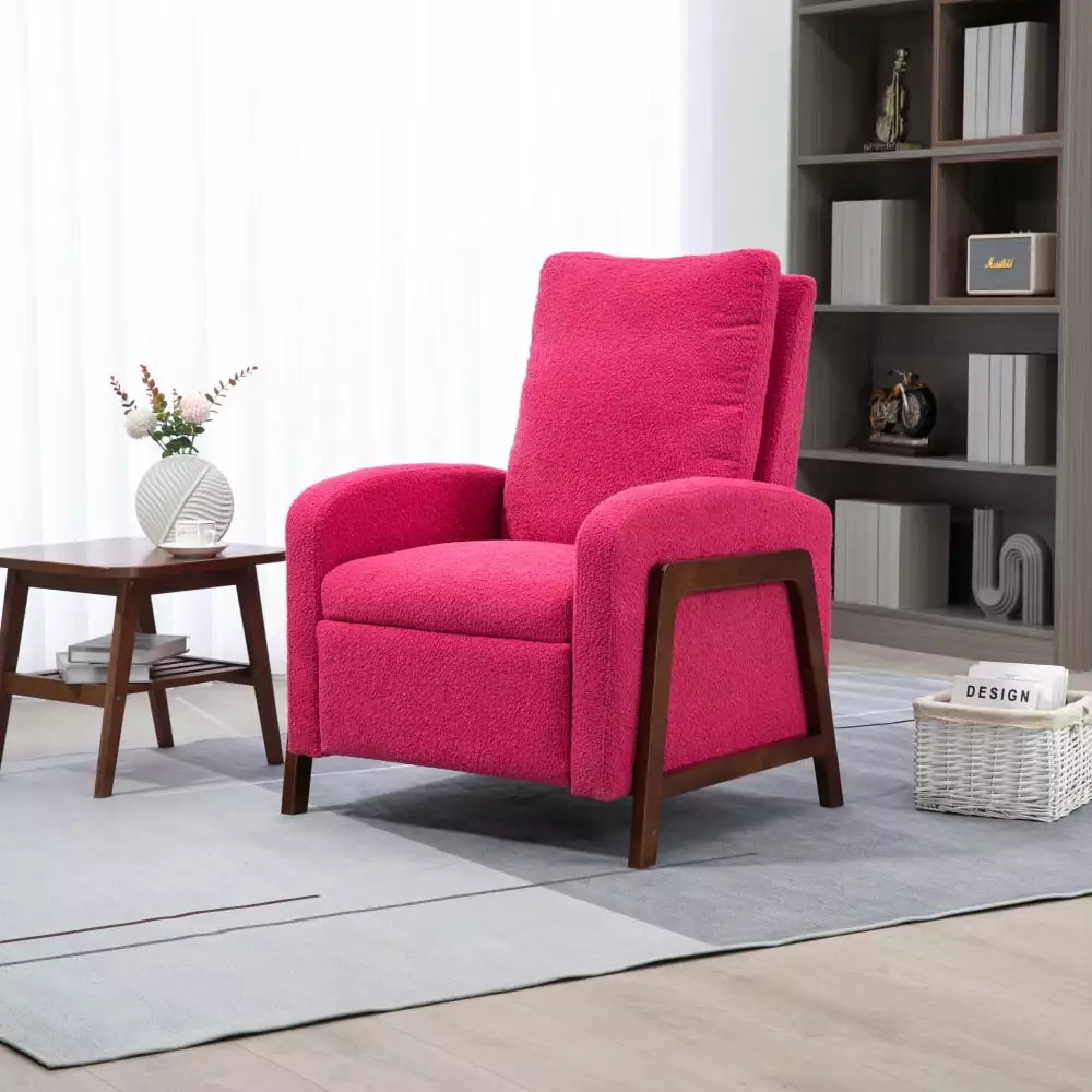 DeeHome COOLMORE Recliner Chair Adjustable Home Theater Single Fabric Recliner Sofa
