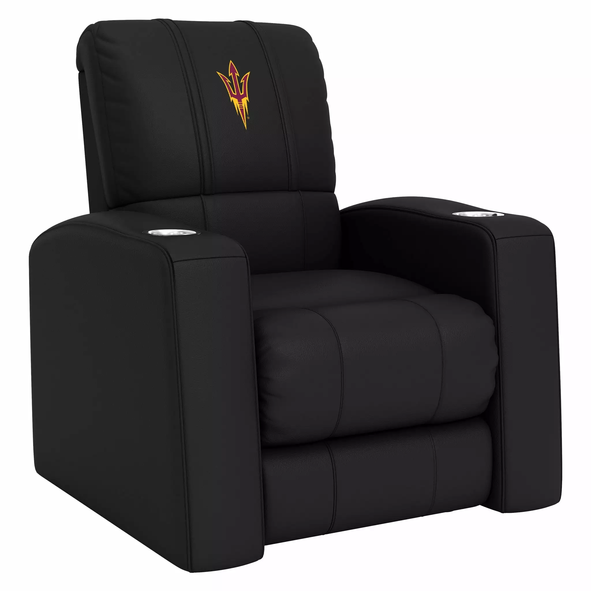 DreamSeat Relax Black Home Theater Recliner Embroidered Arizona State Sundevils Logo Full Body Support