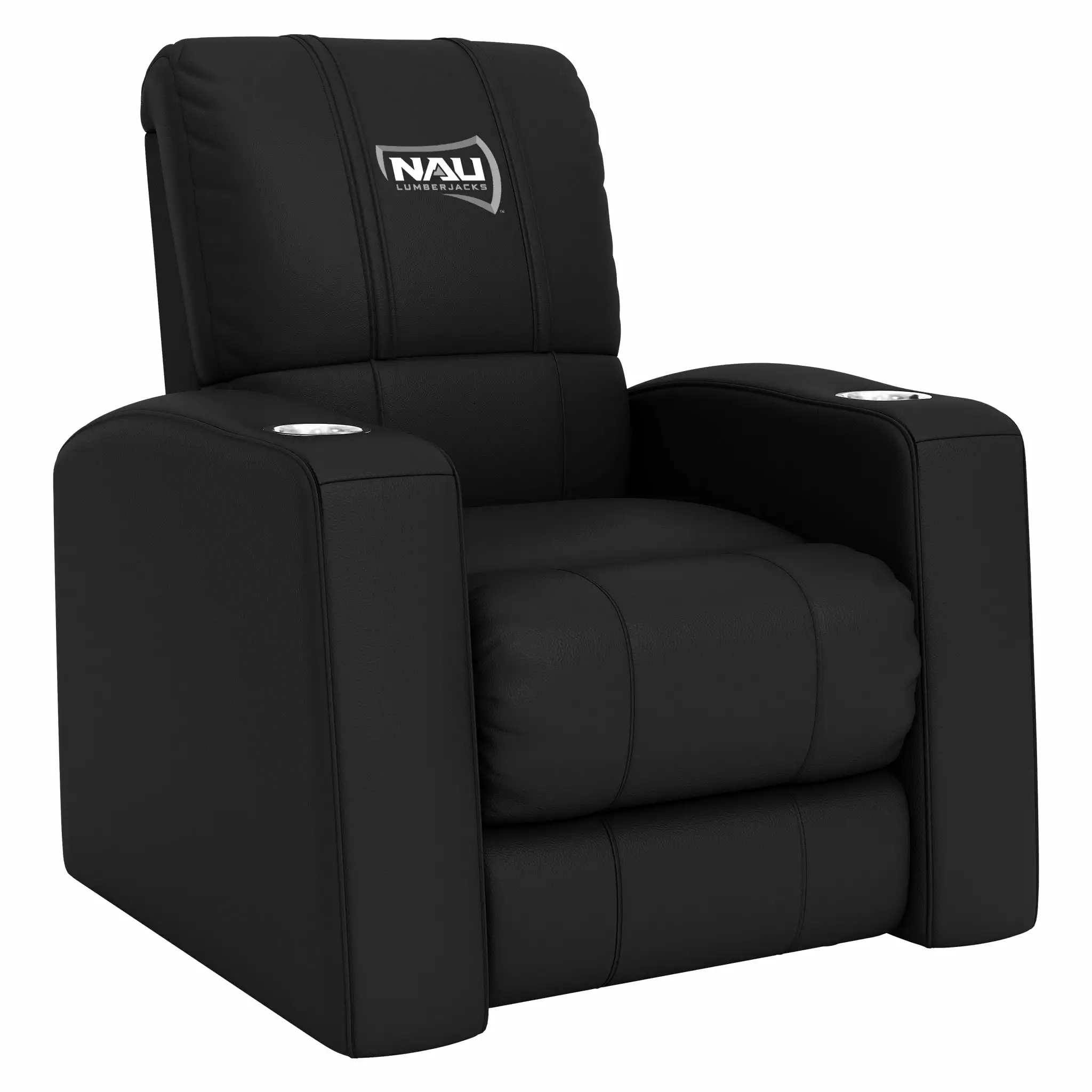 DreamSeat Relax Black Home Theater Recliner Embroidered Northern Arizona University Primary Logo Full Body Support