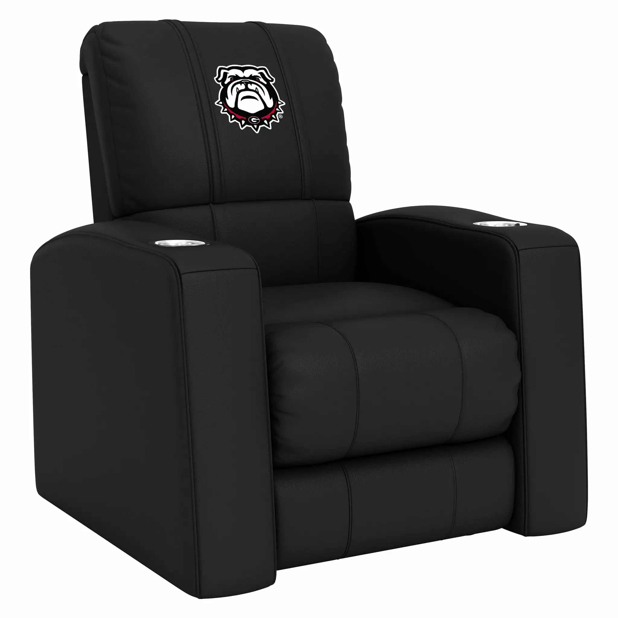 DreamSeat Relax Black Home Theater Recliner Embroidered Georgia Bulldogs Alternate Logo Full Body Support