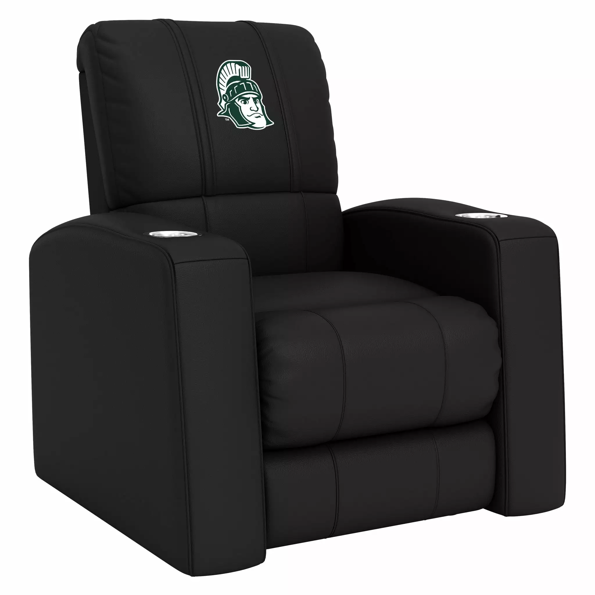 DreamSeat Relax Black Home Theater Recliner Embroidered Michigan State Spartans Sparty Logo Full Body Support