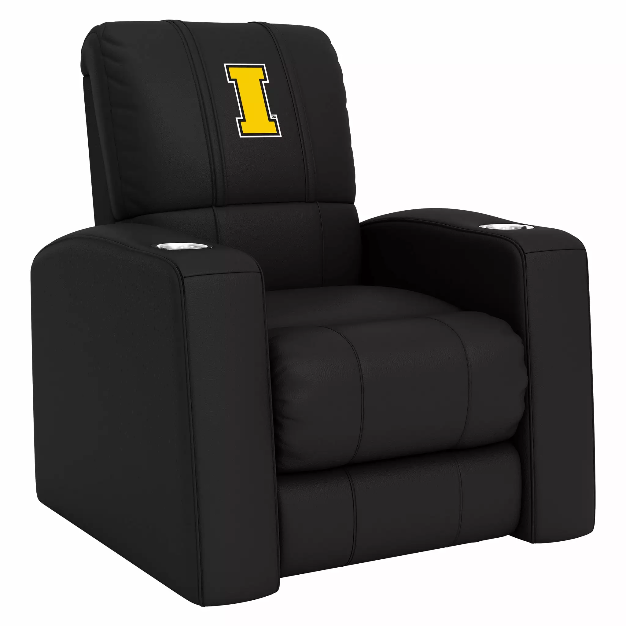 DreamSeat Relax Black Home Theater Recliner Embroidered Iowa Hawkeyes Block I Logo Full Body Support