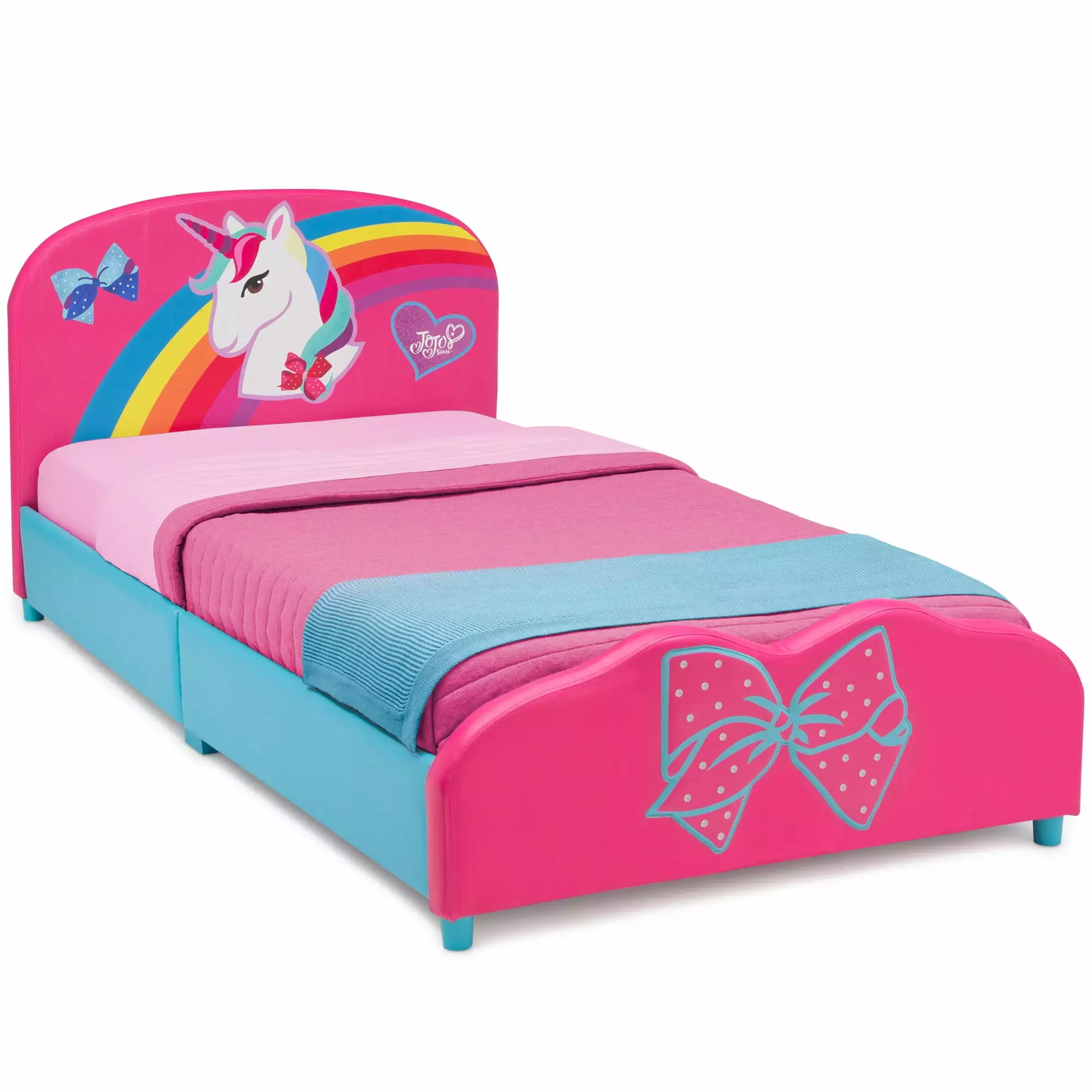 JoJo Siwa Upholstered Twin Bed Delta Children Kids Girls Boys