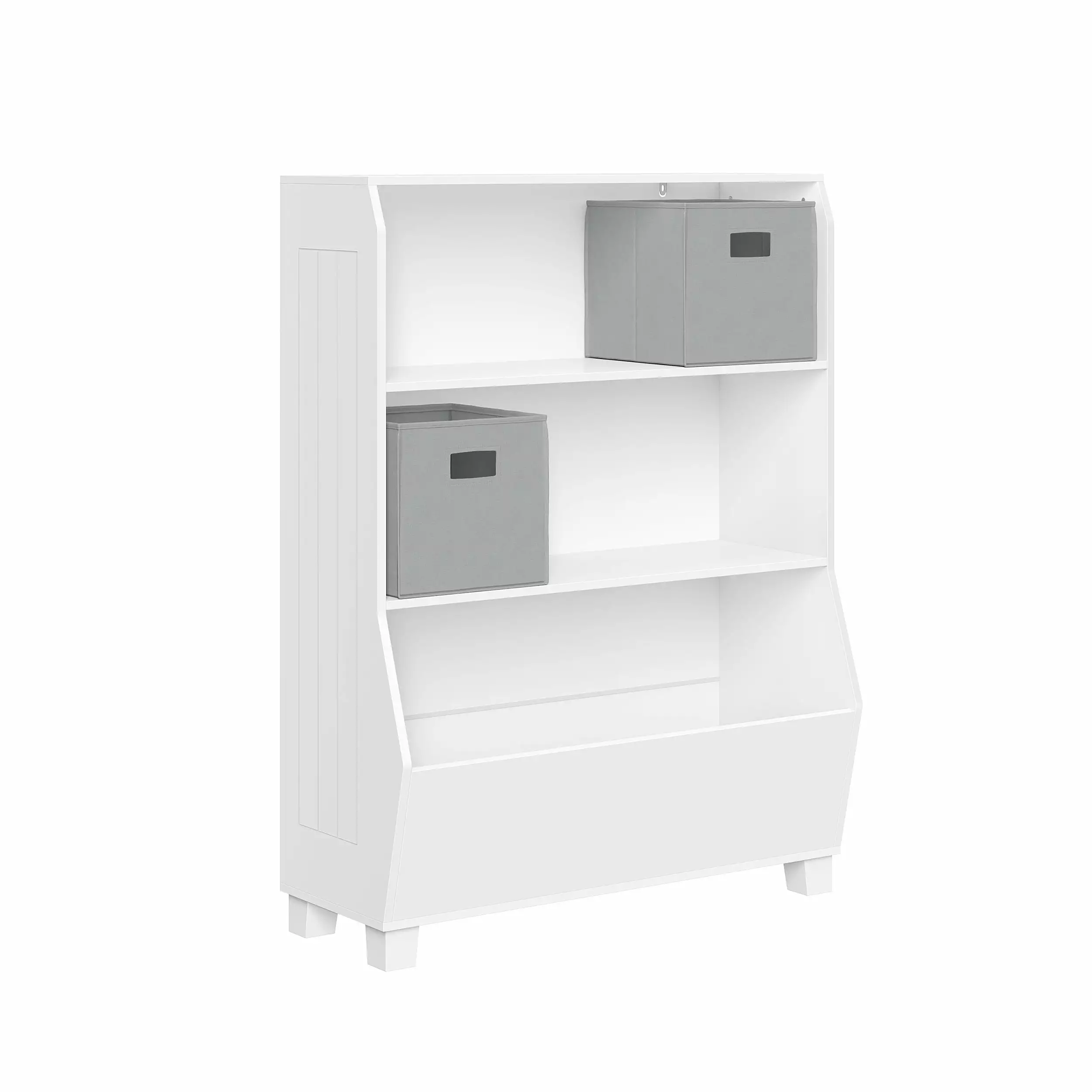 RiverRidge Kids 34in Playroom Bookshelf Veggie Bin Arranger Toy Storage