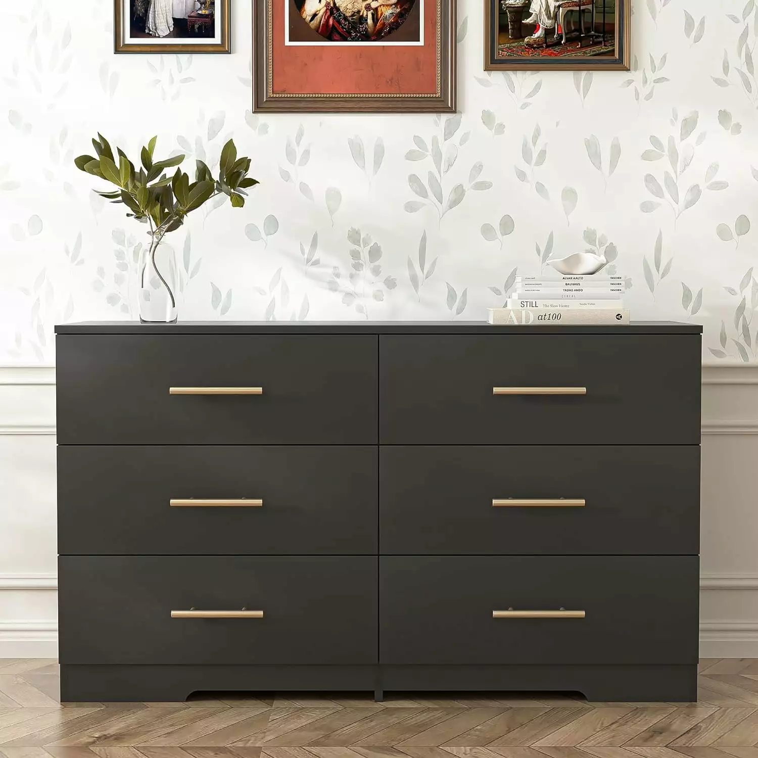 6 Drawer Dresser Kids Bedroom Small Wide Chest Drawers Storage ABLINK