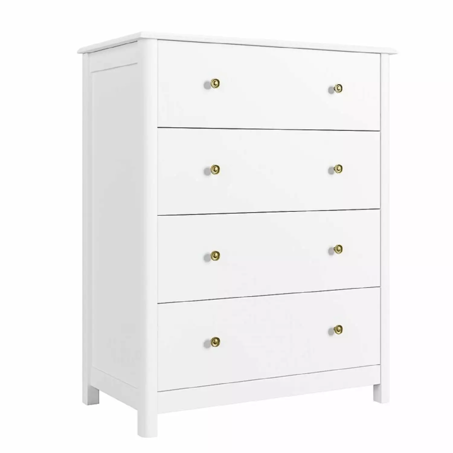 Homfa Horizontal Dresser 4 Drawers Wide Chest Drawers Nightstand Kids Room