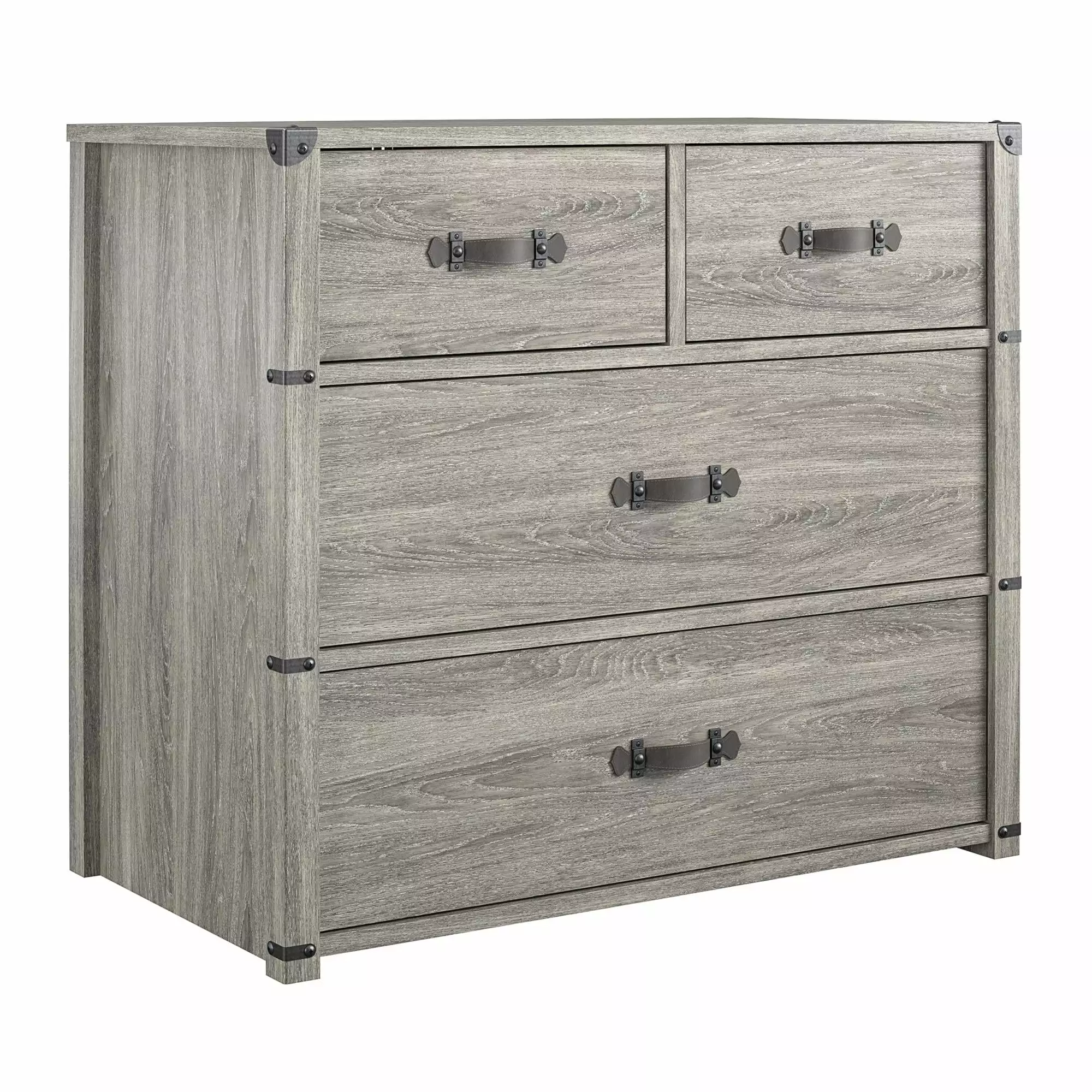 Little Seeds Nova 4 Drawer Storage Dresser Grey Oak