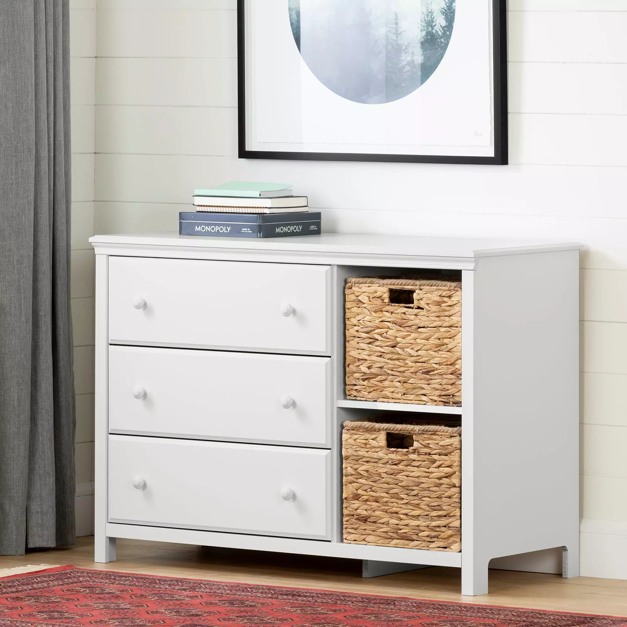 South Shore Cotton Candy 3-Drawer Dresser Binquireets Pure White Kids Bedroom