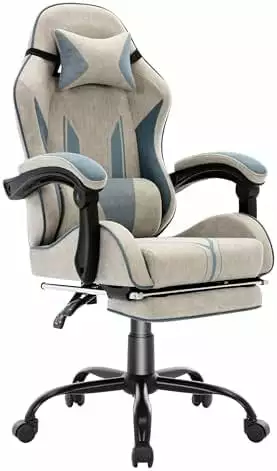 Gaming Chair Kids Computer Chair Footrest and Lumbar Support Ergonomic Cute Racing Reclining PC Game Chair XINGAN