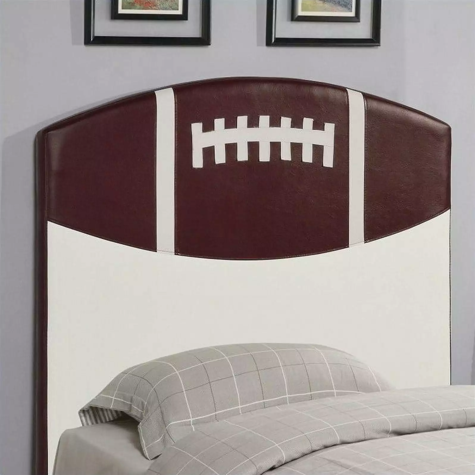 Coaster Youth Twin Sports Football Panel Headboard - Brown - Kids Bedroom Decor Coaster Company