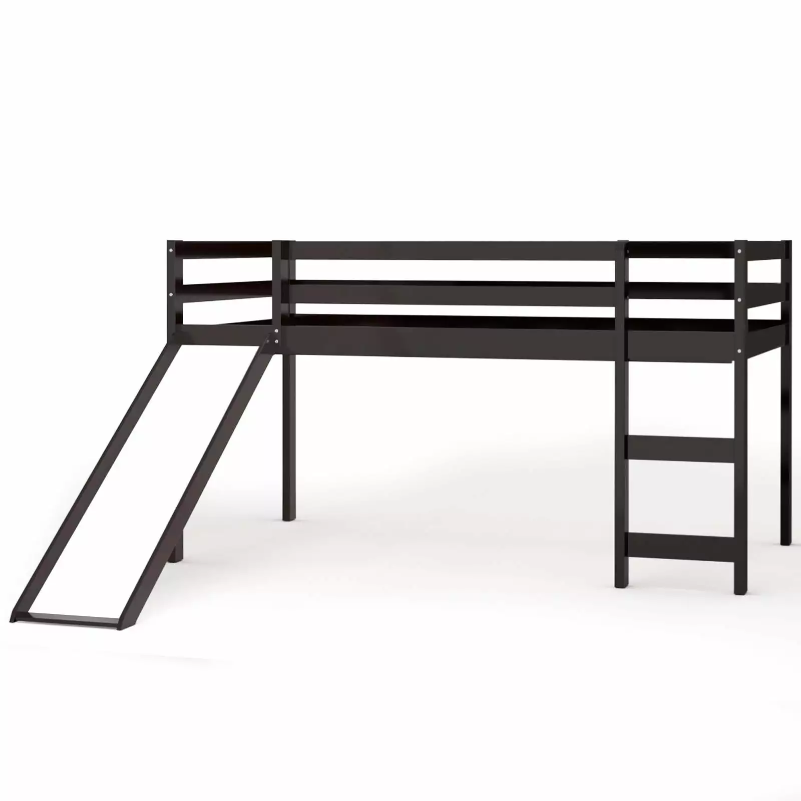 Giantex Twin Loft Bunk Bed Slide and Built- Ladder Boys Girls Dorm Bedroom