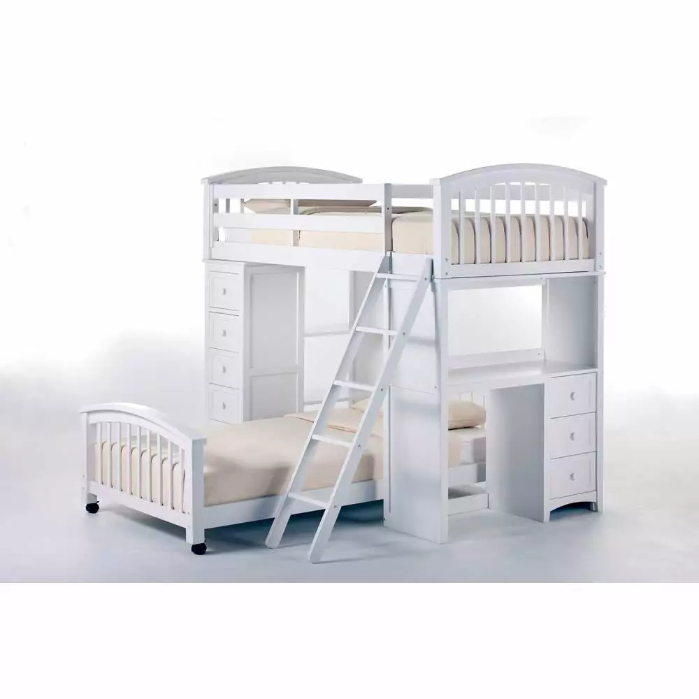 Hillsdale Kids and Teens School House Student Loft Bed White NE Kids