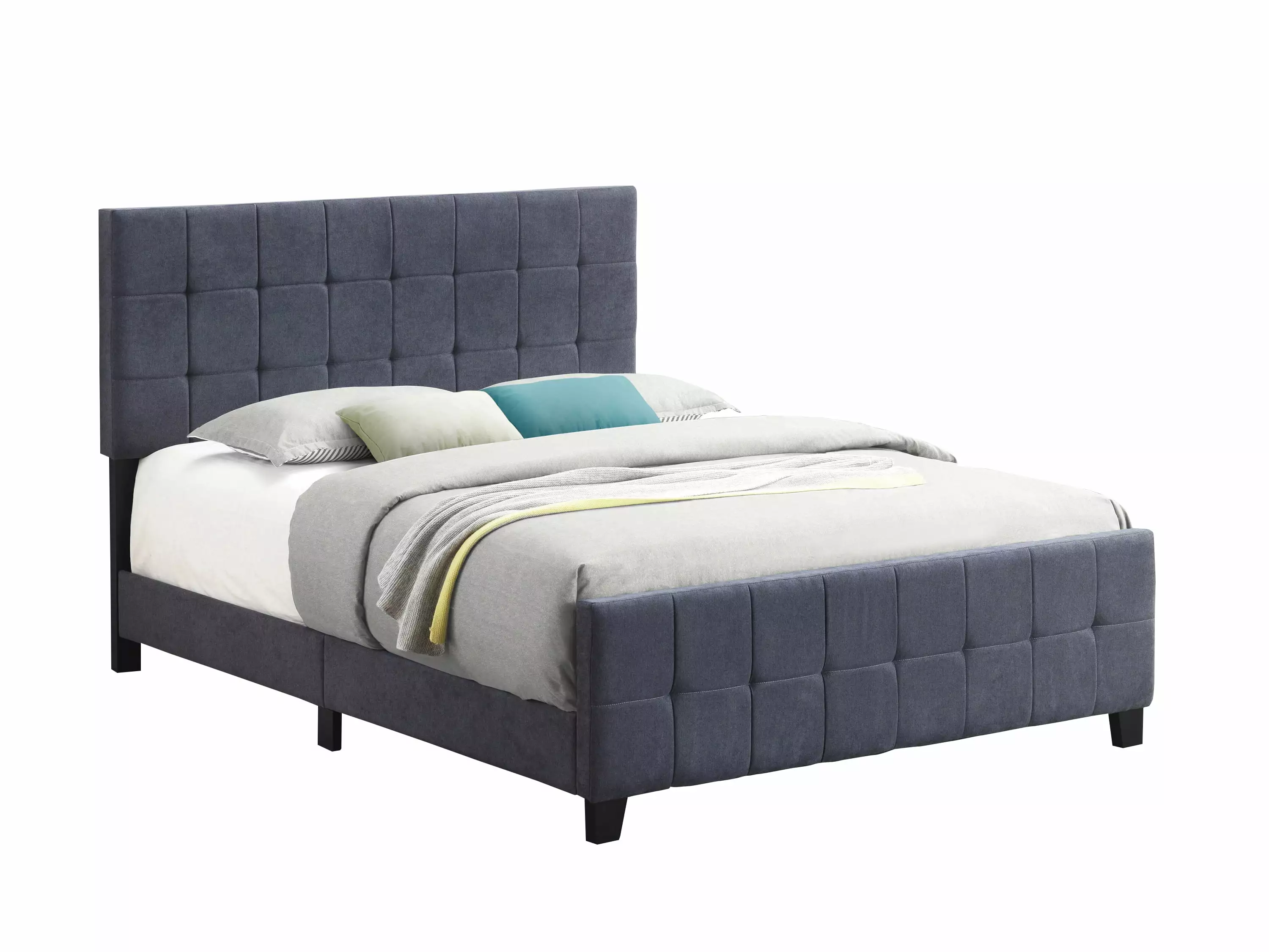 Coaster Fairfield Eastern King Fabric Upholstered Panel Bed Dark Gray Coaster Company