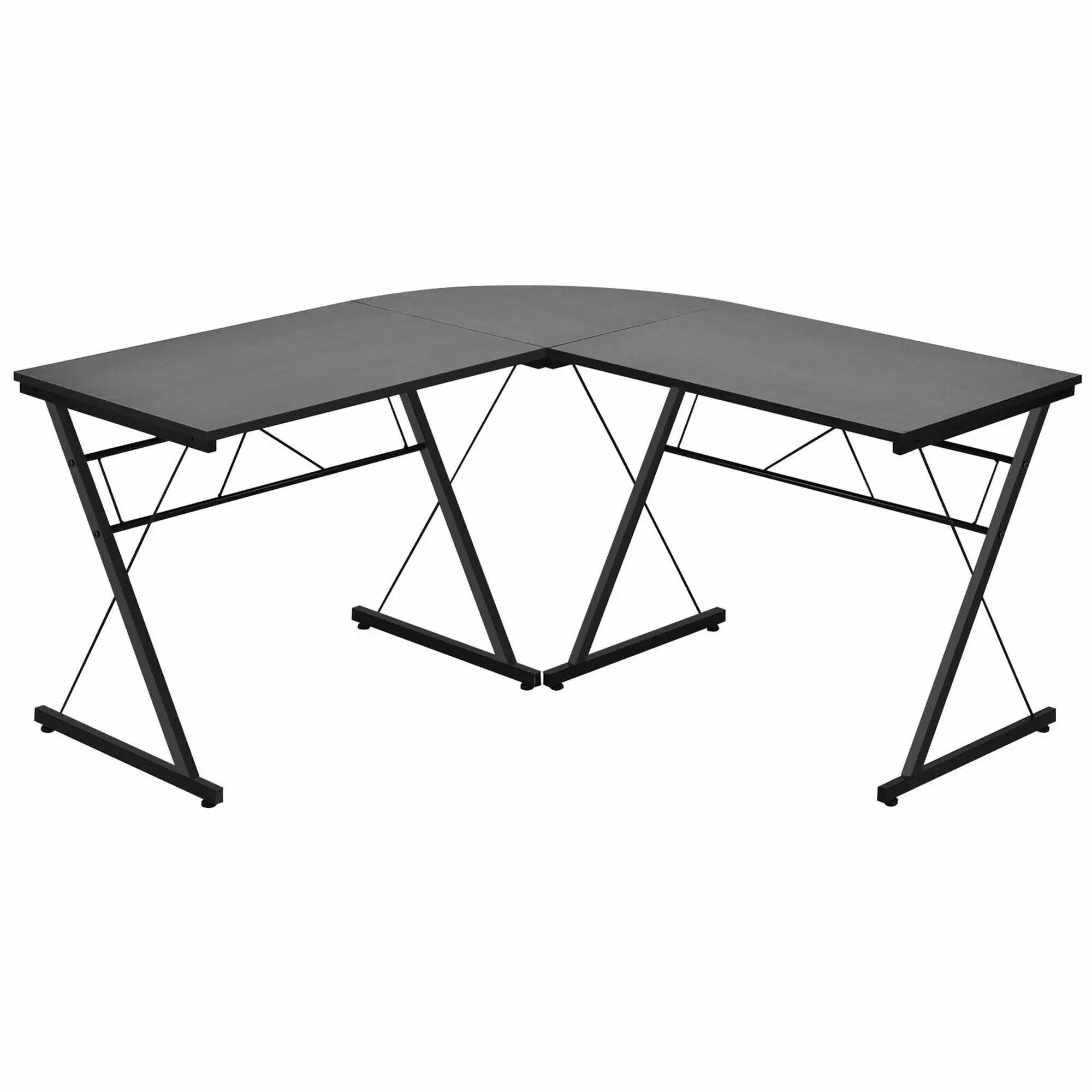 Gymax 59 Inch L-Shaped Corner Desk Computer Study and Home Office