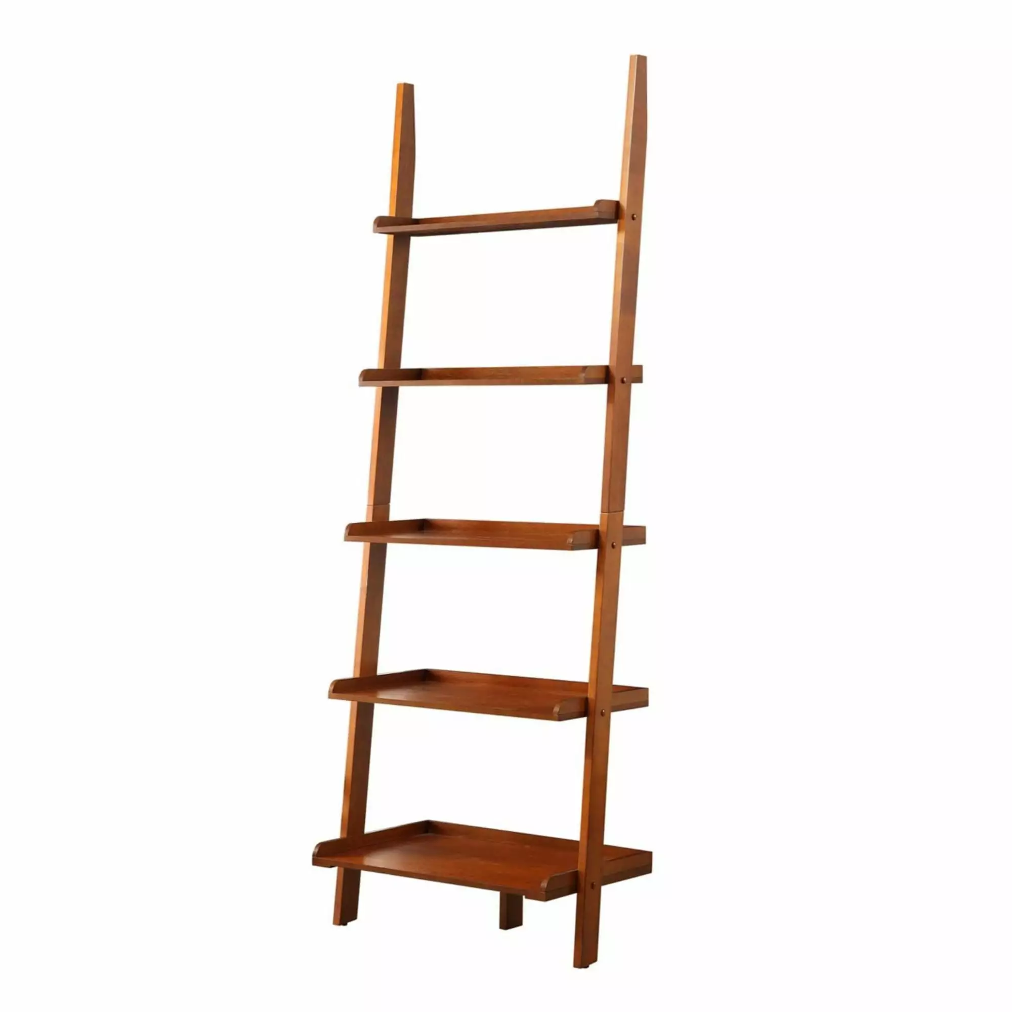 Convenience Concepts American Heritage Bookshelf Ladder Cherry Wood Display Shelf