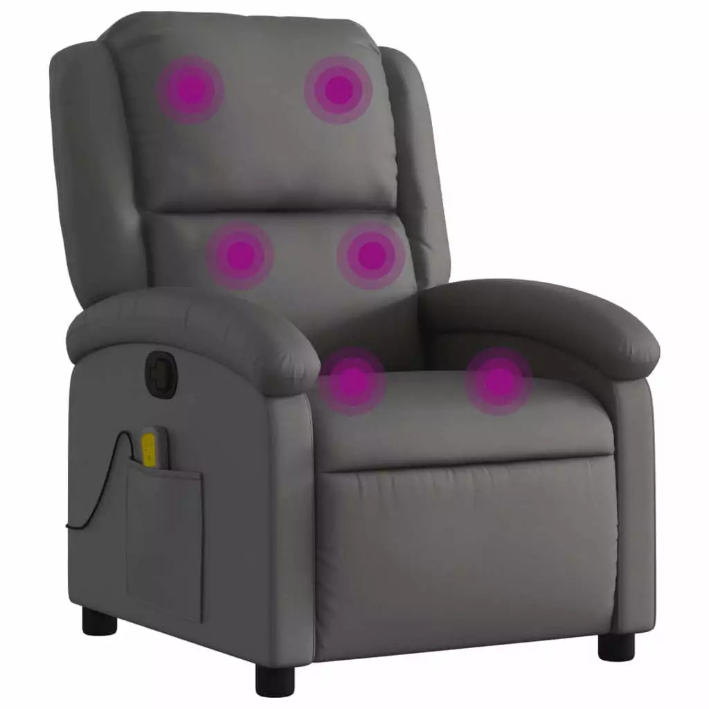 Andoer Leather Recliner Chair Real Leather Living Room Furniture
