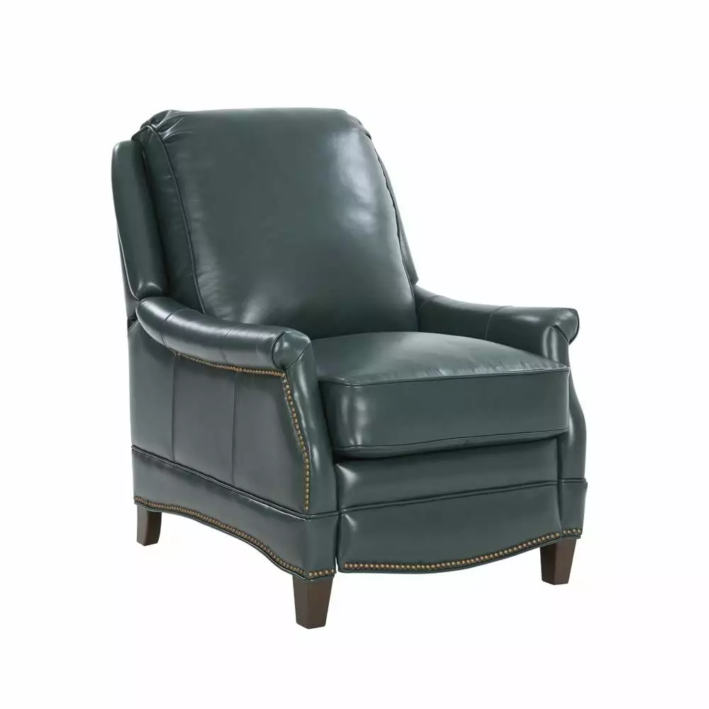 Barcalounger Ashebrooke Recliner Highland Emerald All Leather Living Room Chair
