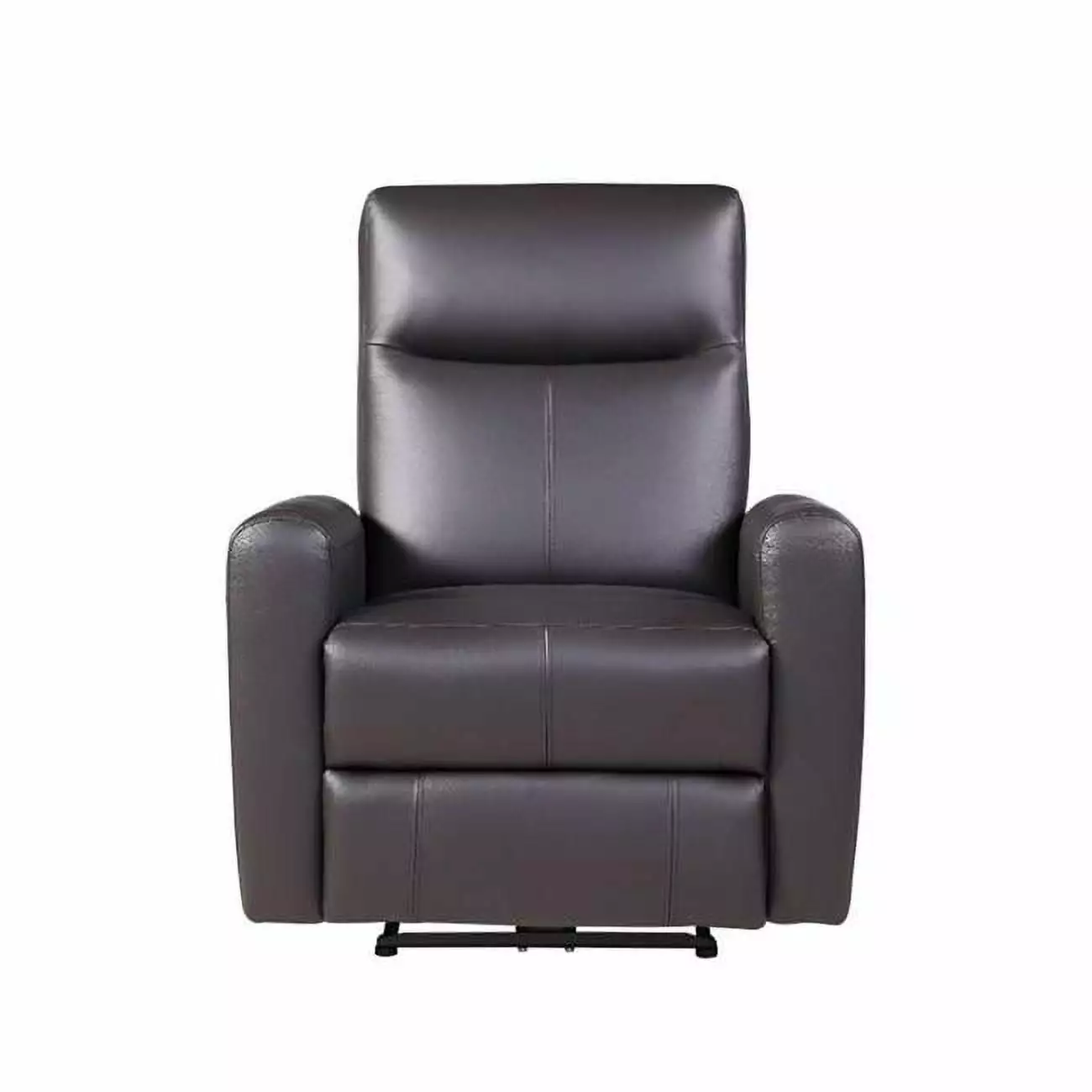 36 x 33 x 40 Inch Blane Recliner Brown Top Grain Leather Match FurnOrama