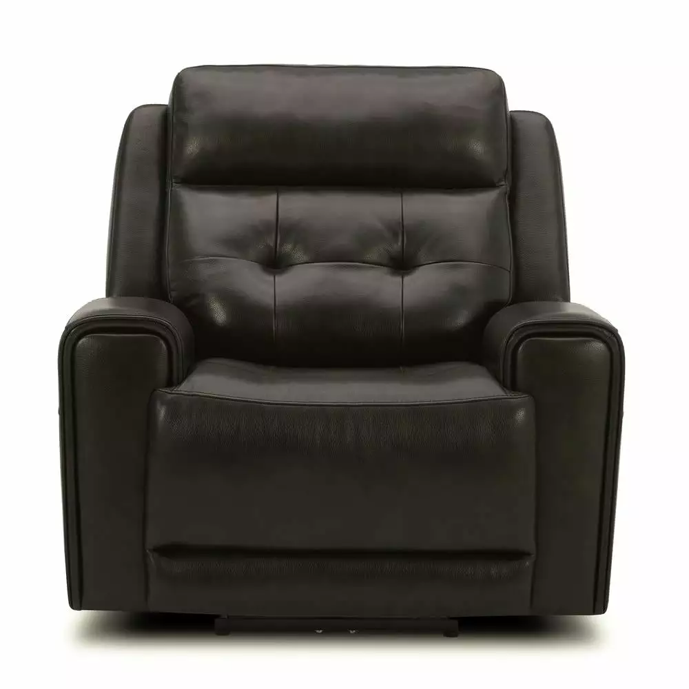 Liberty Furniture Carrington Transitional Leather Power Recliner Dark Brown