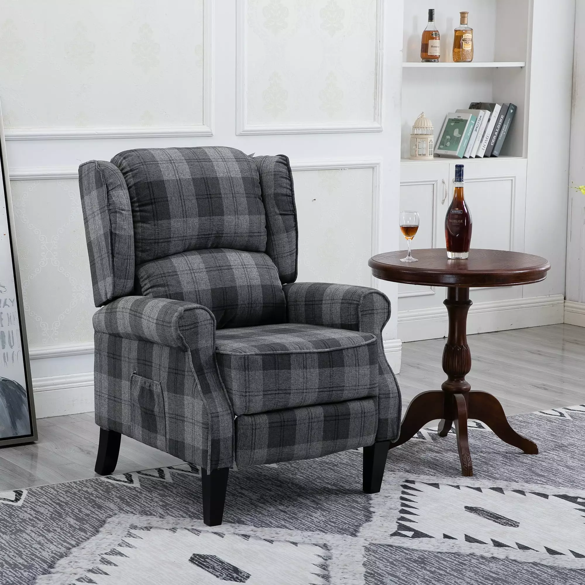 Modern Grey Recliner Chair Footrest Ultimate Comfort and Relaxation Pevor