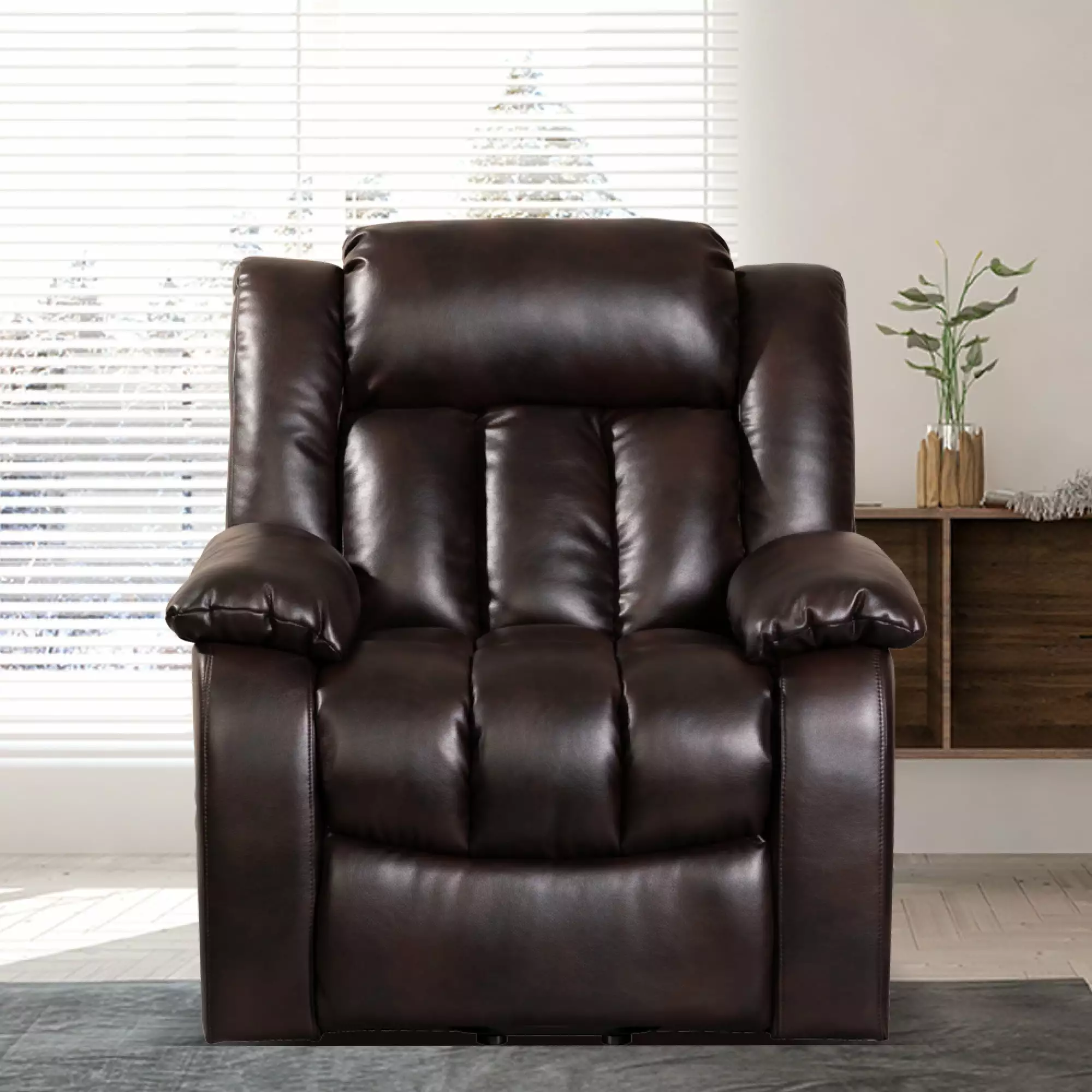 Lehboson Lift Chair Recliners Electric Power Recliner Chair Sofa Elderly Red Brown ANTFURN