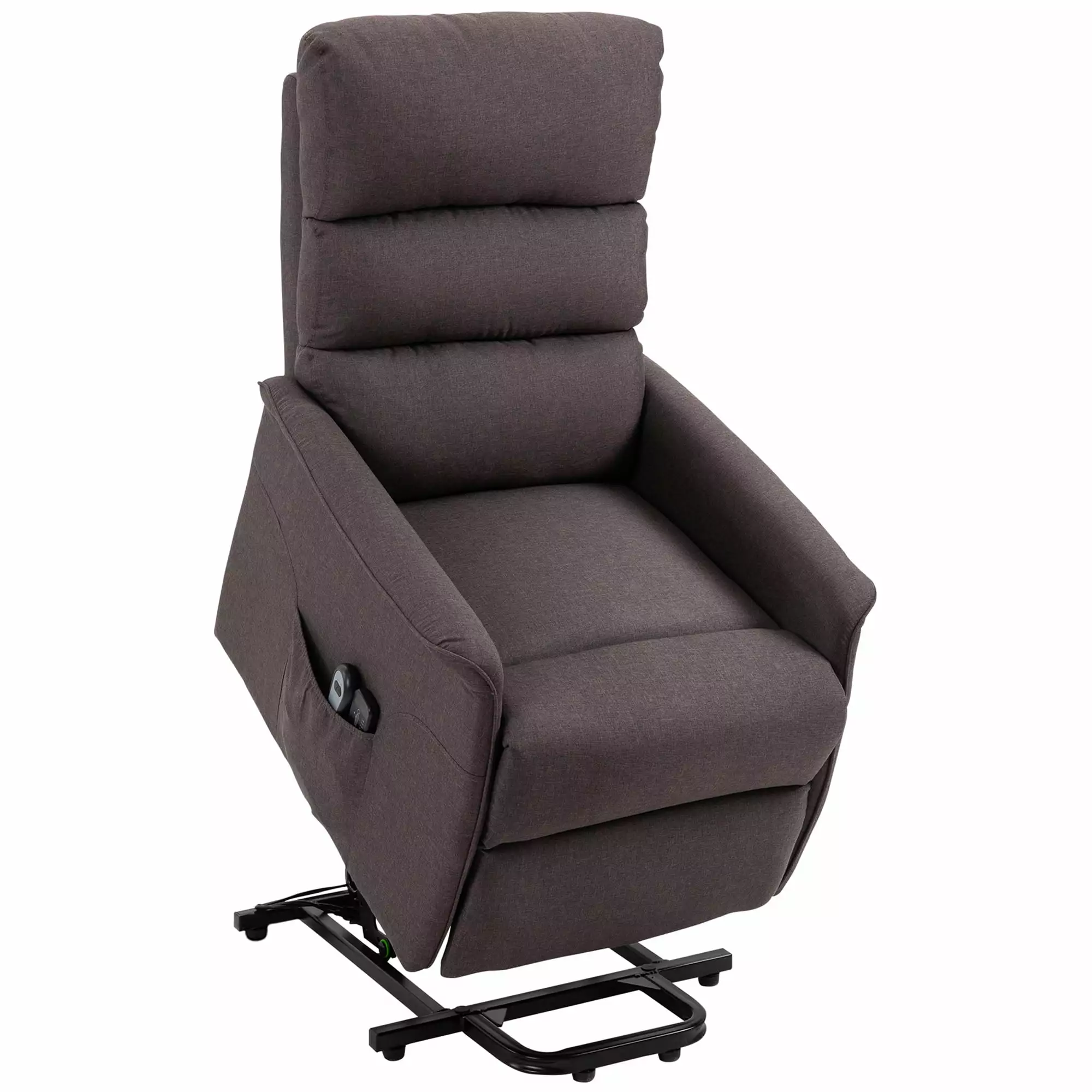 CoSoTower Electric Power Lift Recliner Chair Elderly - Fabric Lift Chair Remote Control Brown