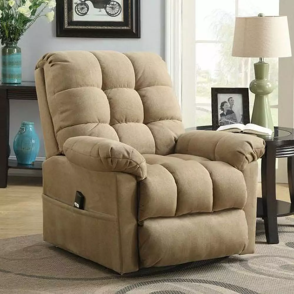 Repose Lift Chair Buckskin Stone - Power Lift Recliner Elderly Home Meridian