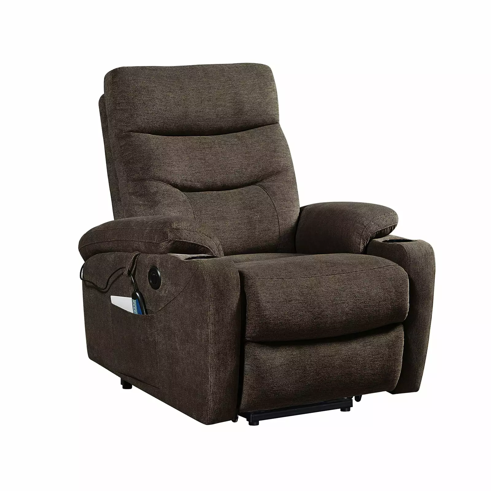 JIELARHUA Electric Power Lift Recliner Sofa Massage Heat Elderly 3 Positions USB Ports High-End Fabric