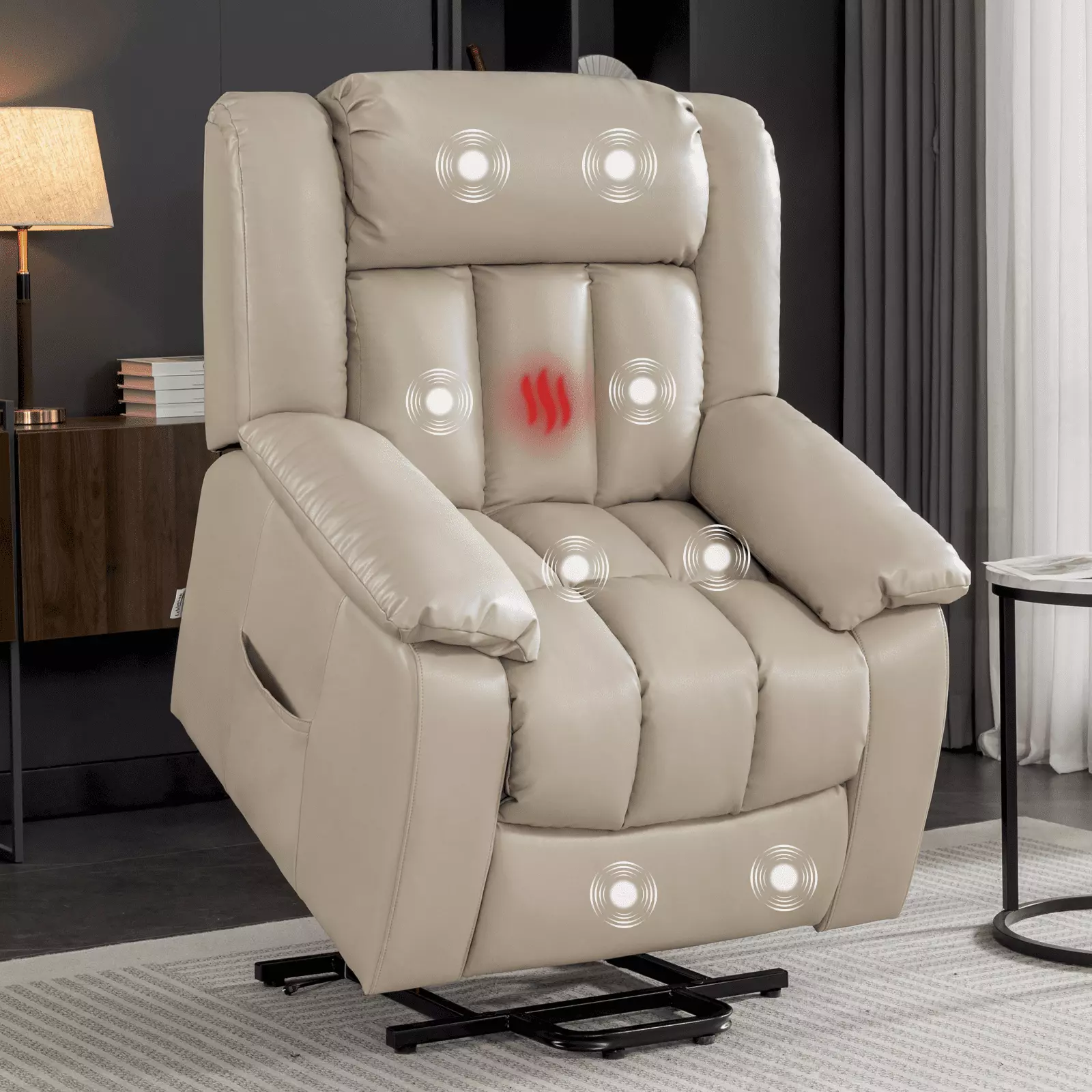 Miekor Electric Power Lift Recliner Chair Massage and Heating