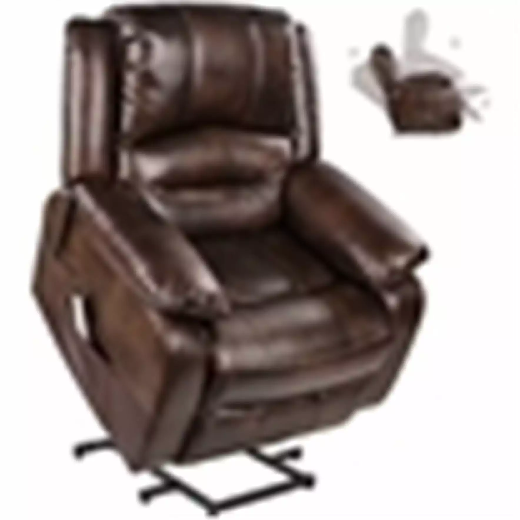 Power Lift Recliner Chair Silent Motor and USB Charging Port Brown TACKspace