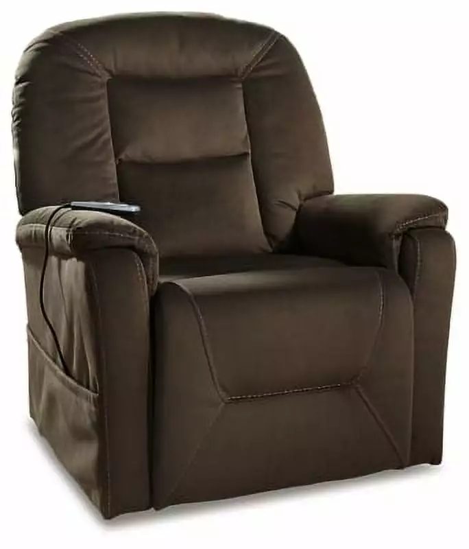 Signature Design Ashley Contemporary Samir Power Lift Recliner Coffee