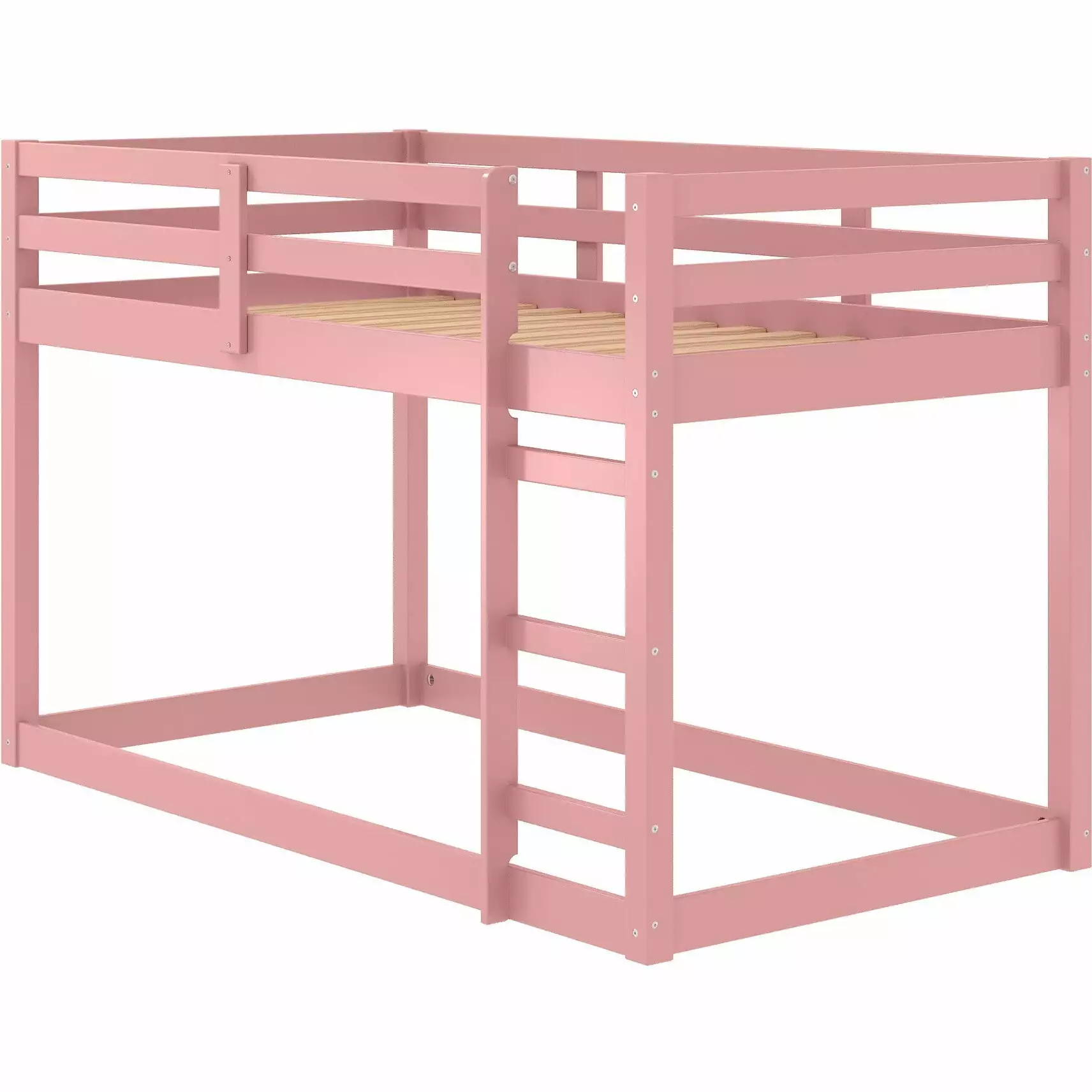 ACME Gaston II Twin Loft Bed Pink Finish Kids Playful Bedroom Furniture Bed Bath & Beyond