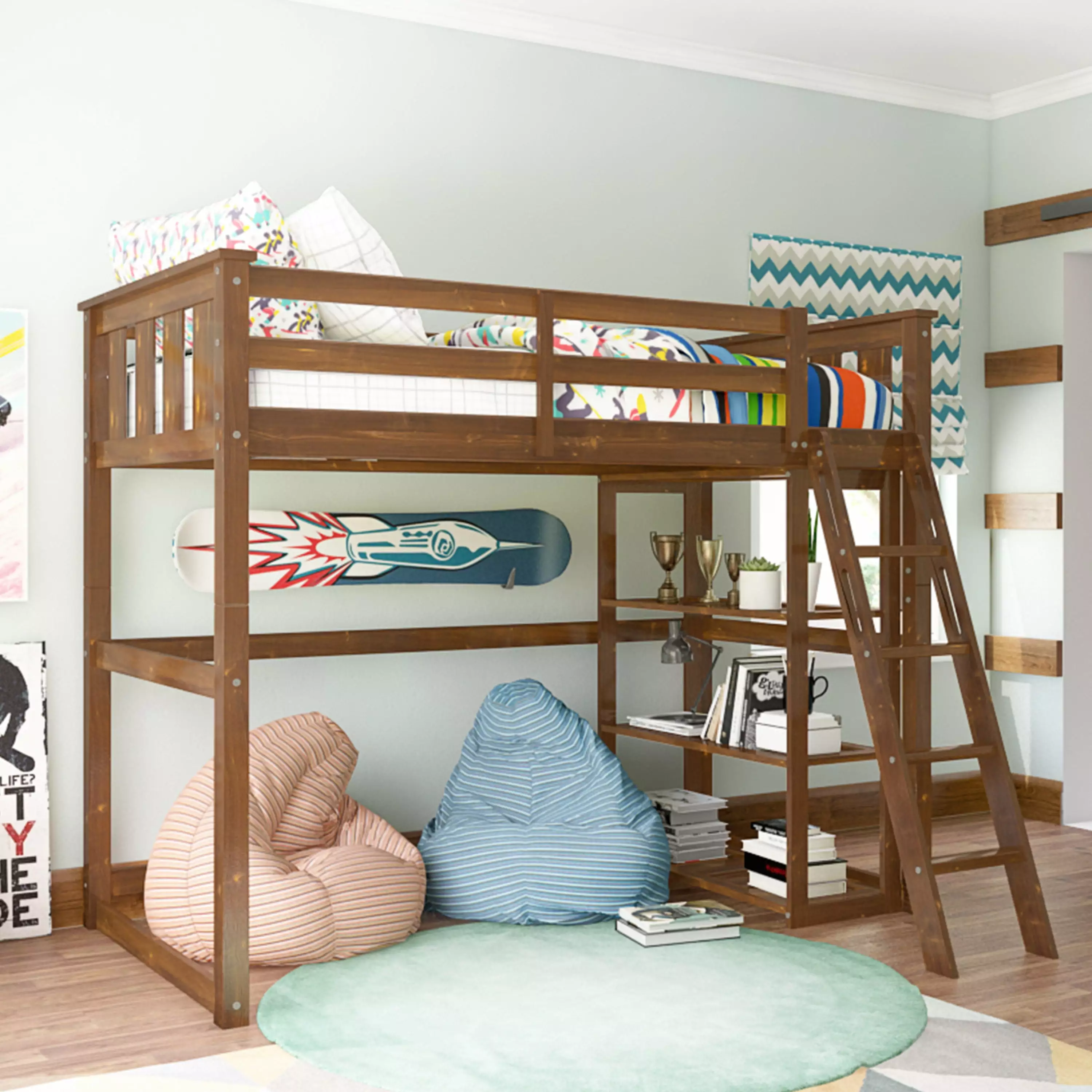 Better Homes and Gardens Kane Twin Loft Bed Espresso Better Homes & Gardens