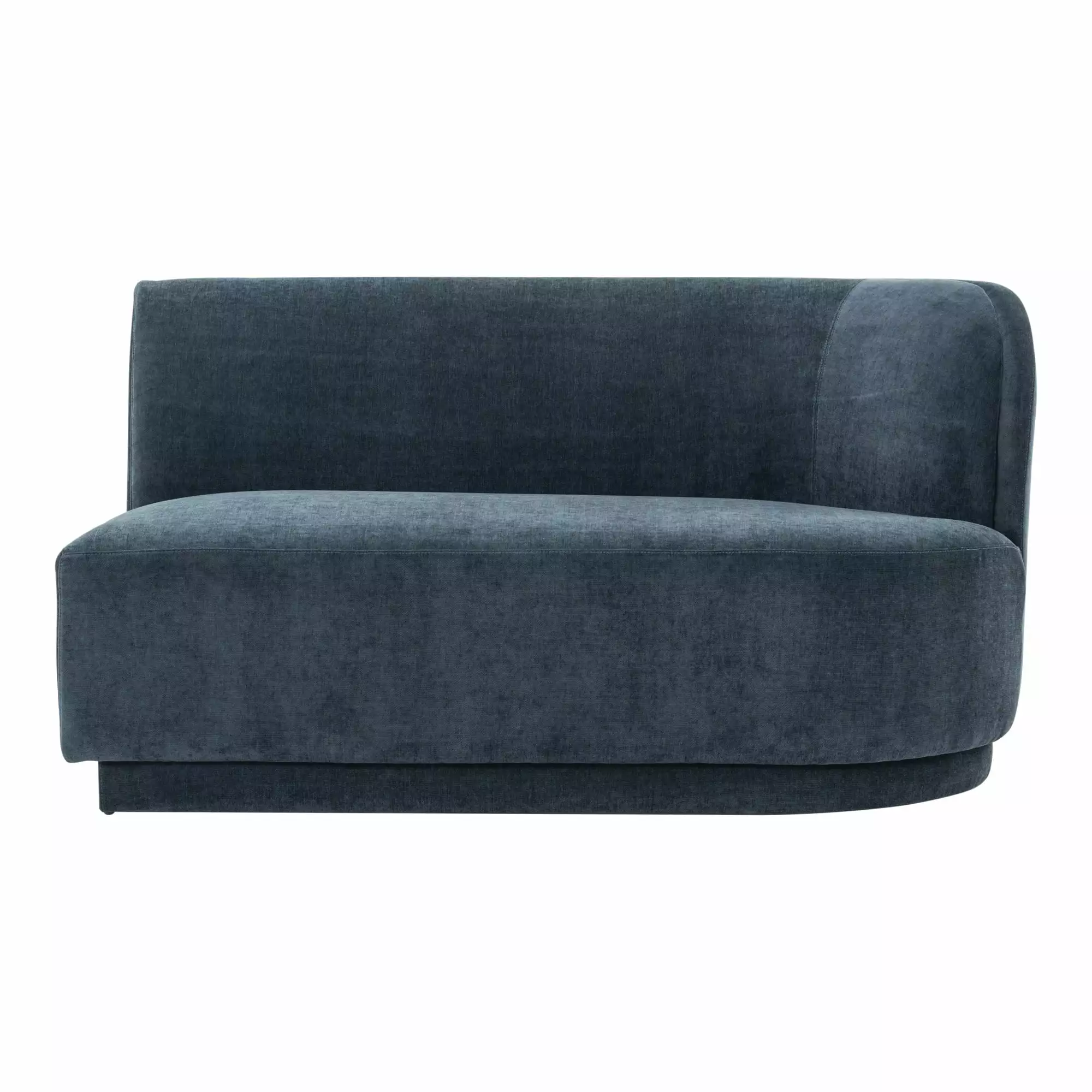 Moe's Home Yoon 2 Seat Sofa Right Nightshade Blue Finish JM-1018-45 Moe's Home Collection