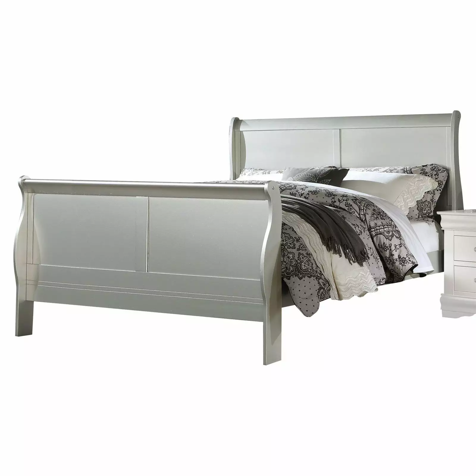 Acme Louis Philippe III Bed Platinum Multiple Sizes Acme Furniture
