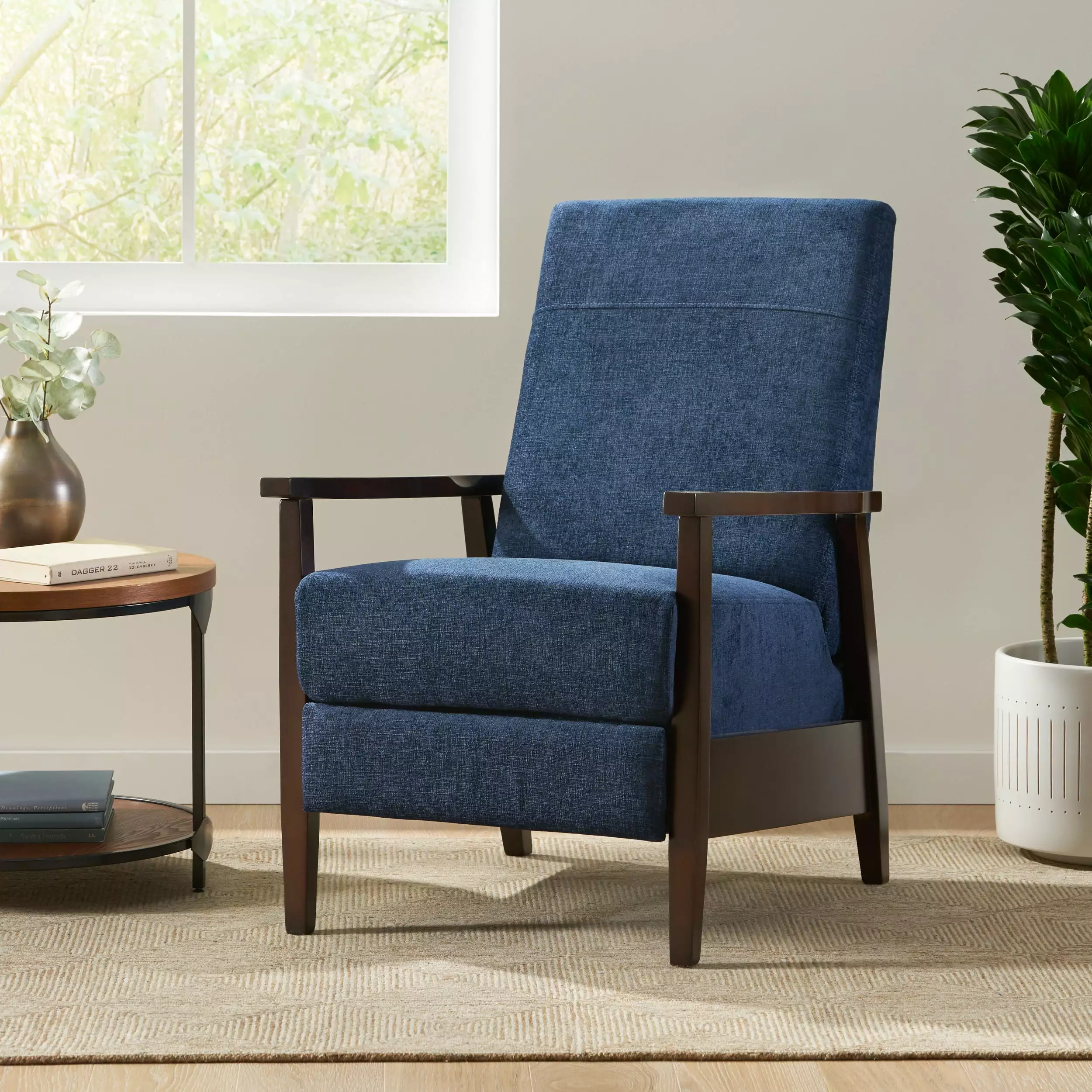 CoSoTower 24.75 Inch Wide Wood Hand Manual Club Recliner