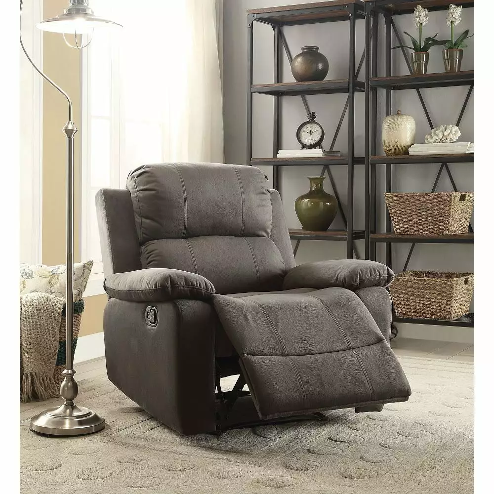 CoSoTower Recliner Motion Chair Charcoal Polished Microfiber