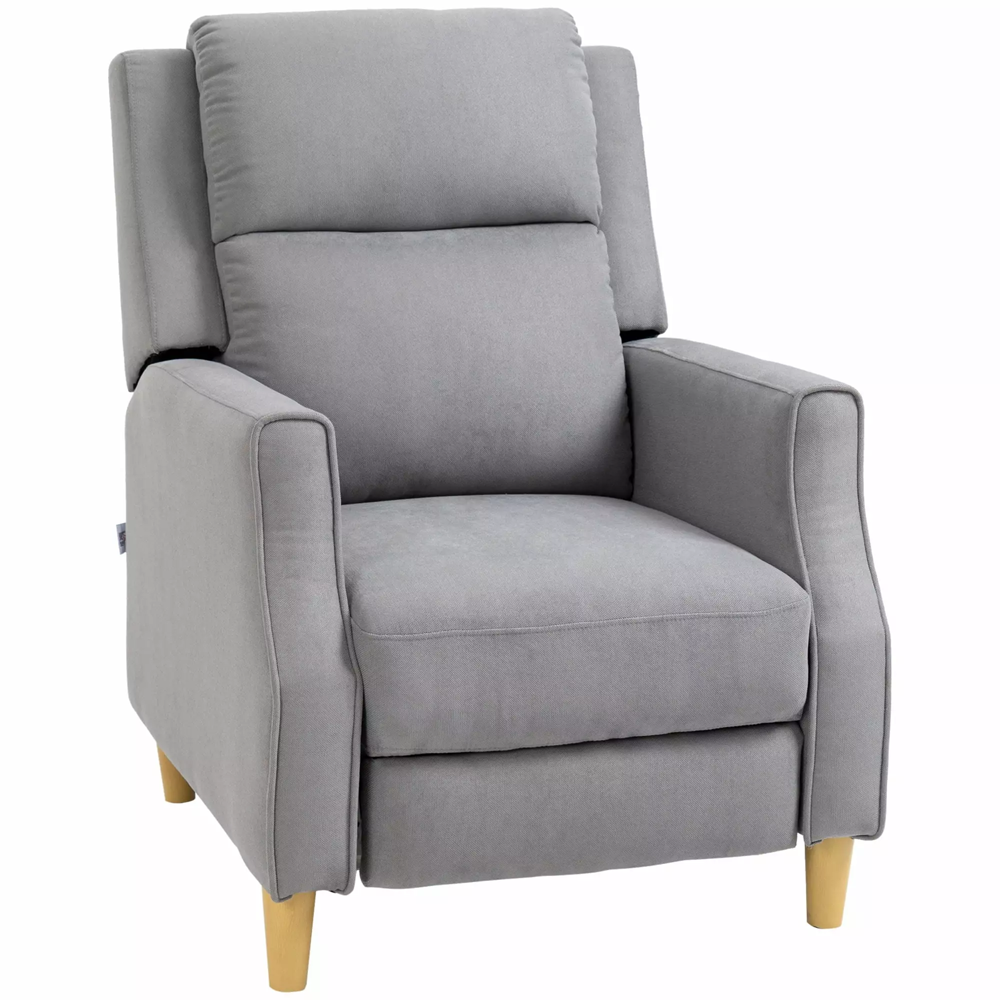 Homiyad Manual Recliner Chair Footrest Contemporary Living Room