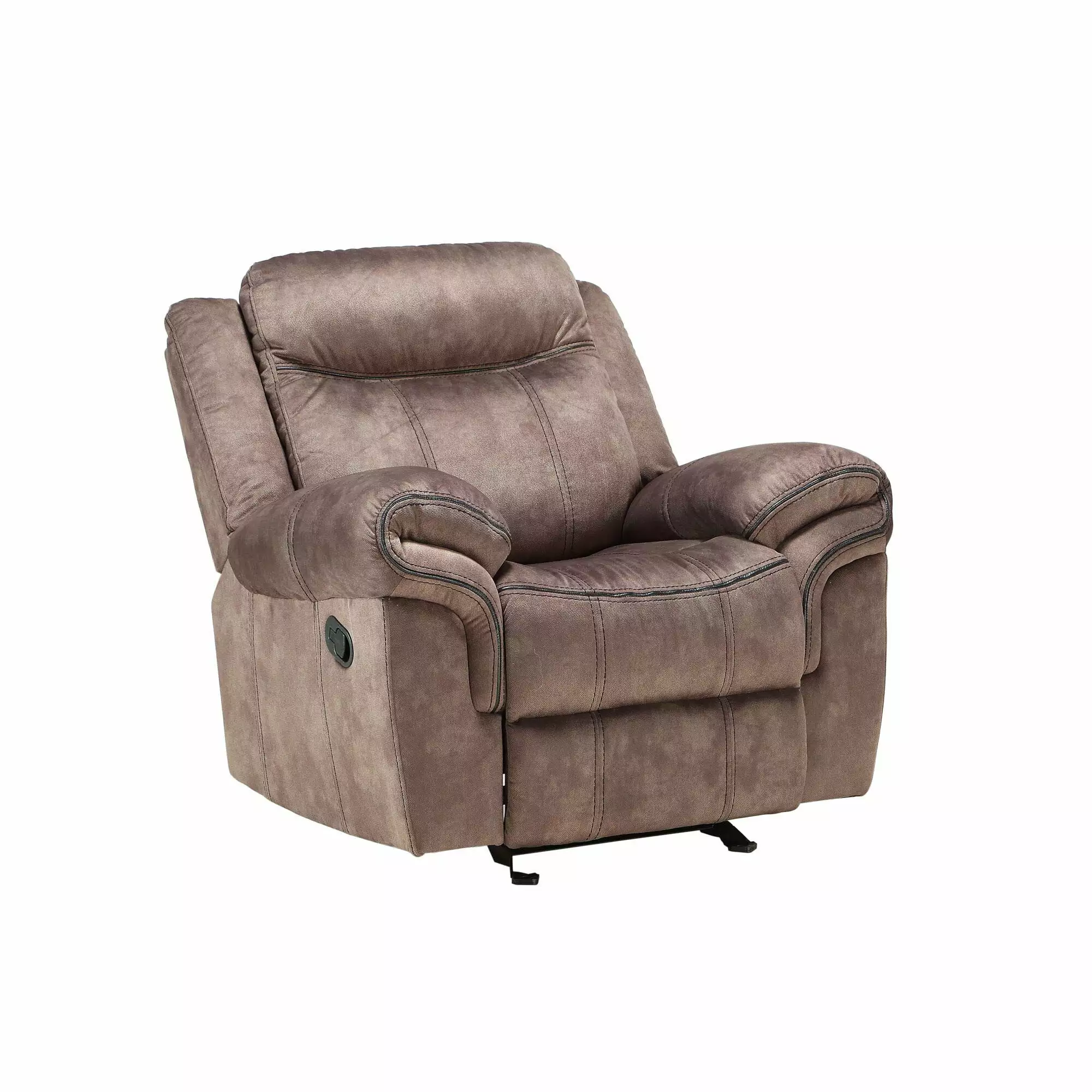 2-Tone Chocolate Velvet Recliner Chair Living Room Comfort Jamini