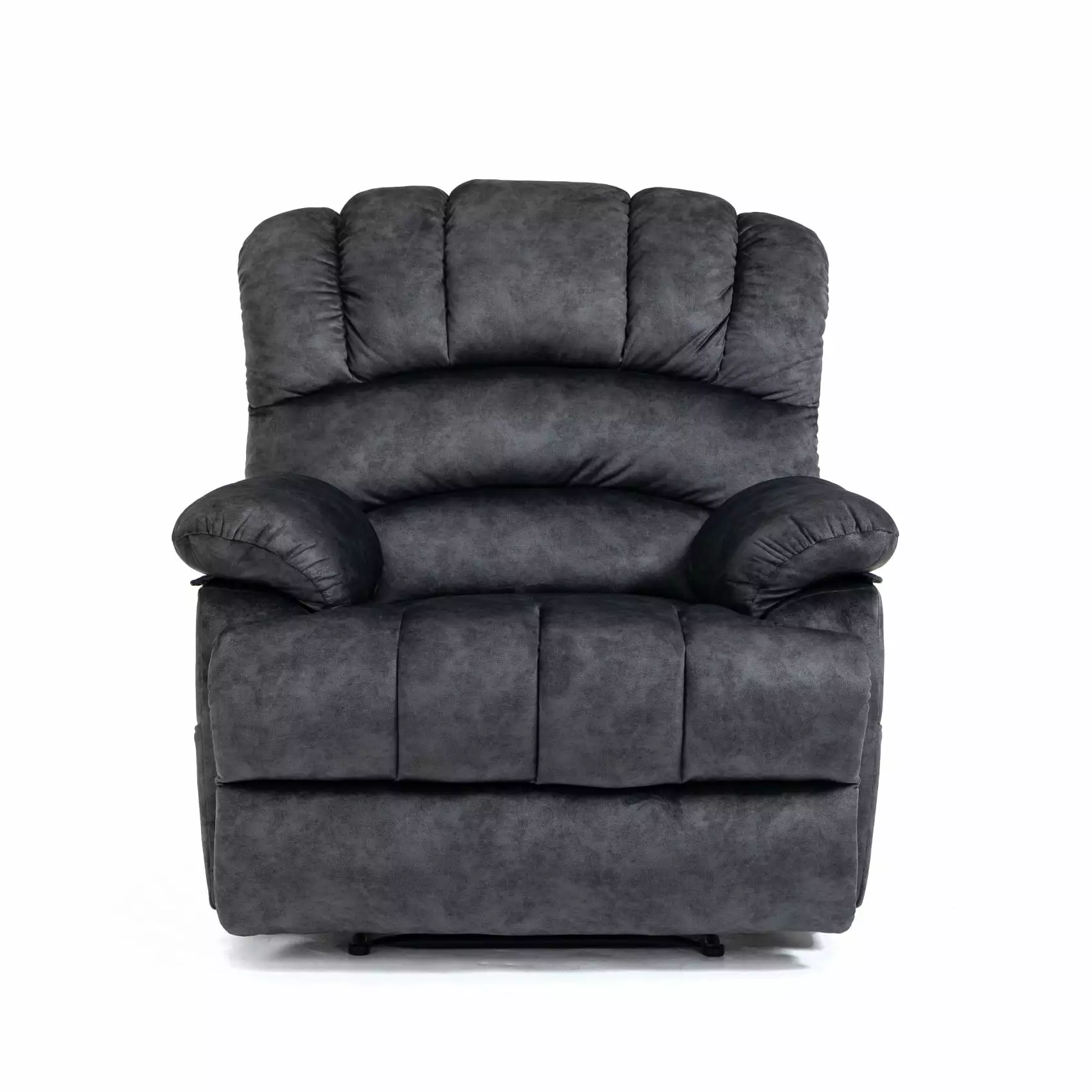 Classic Manual Recliner Chair Armrest Dark Gray - Adjustable High Backrest Adults and Elderly JAMPOOCA