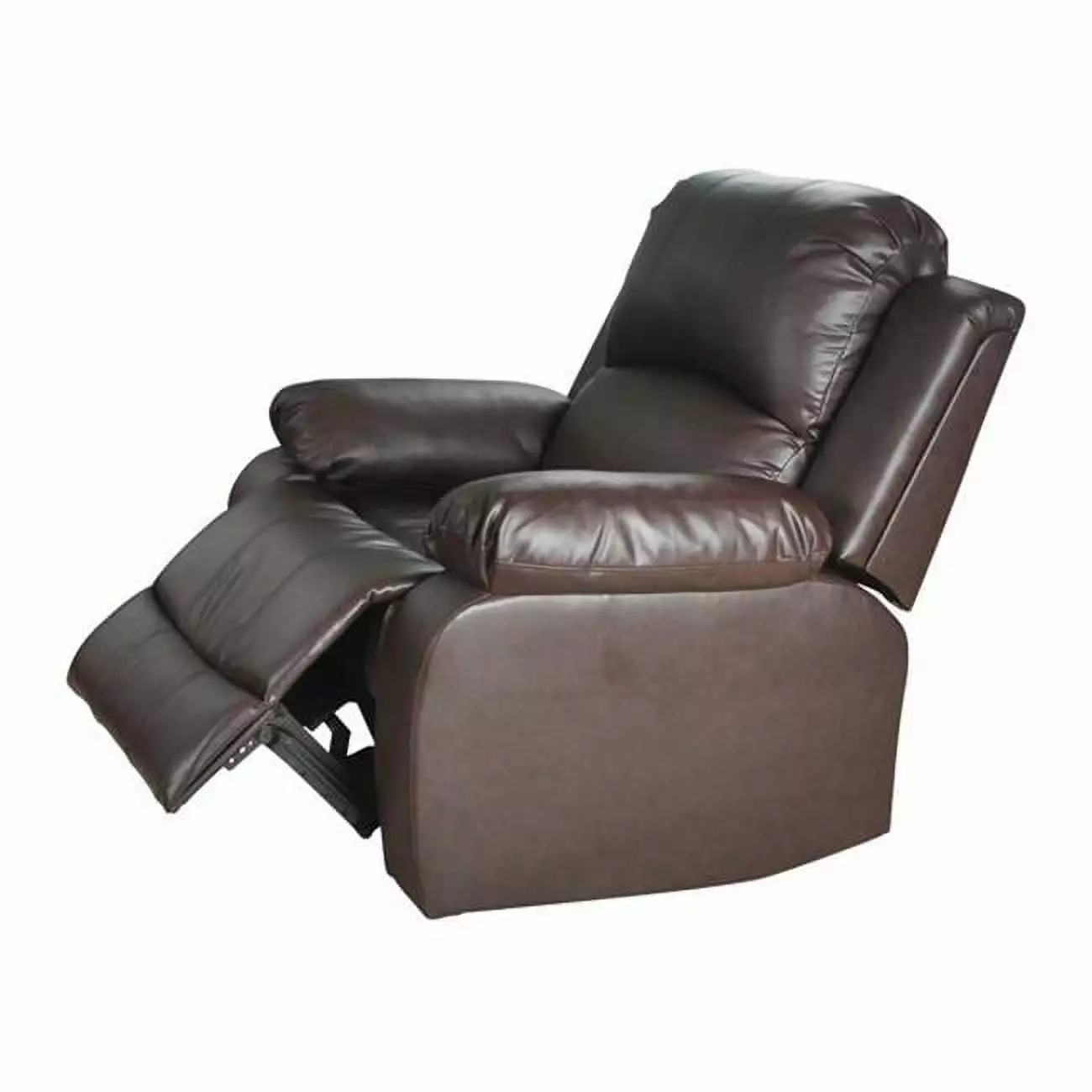 Utica Reclining Chair Dark Brown 40 x 38.5 x 37 Inches Living Room Furniture KD Pecho