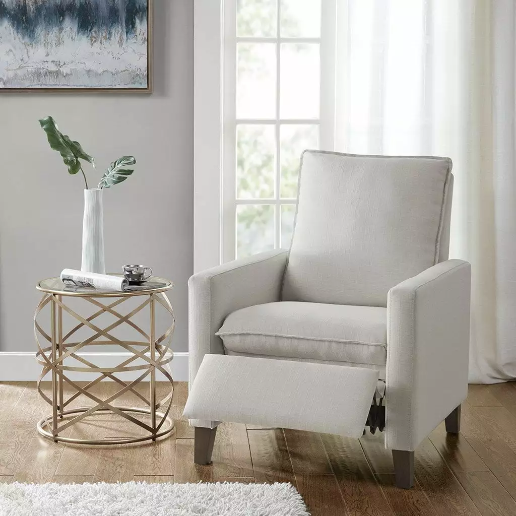 Coleman Upholstered Manual Push Back Recliner Home Use Madison Park