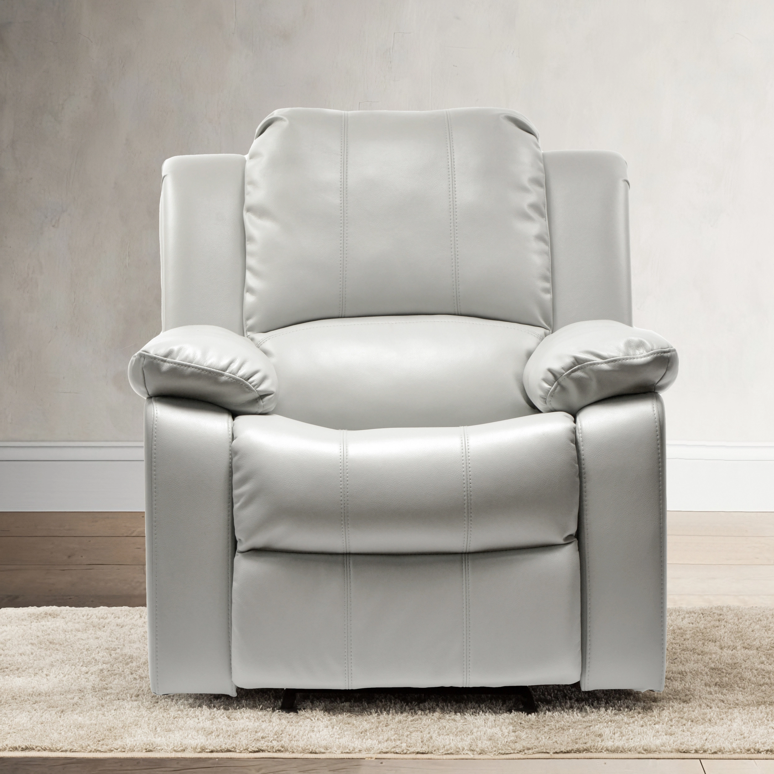 Charlotte Ivory Leather Gel Recliner Ultimate Comfort Miekor