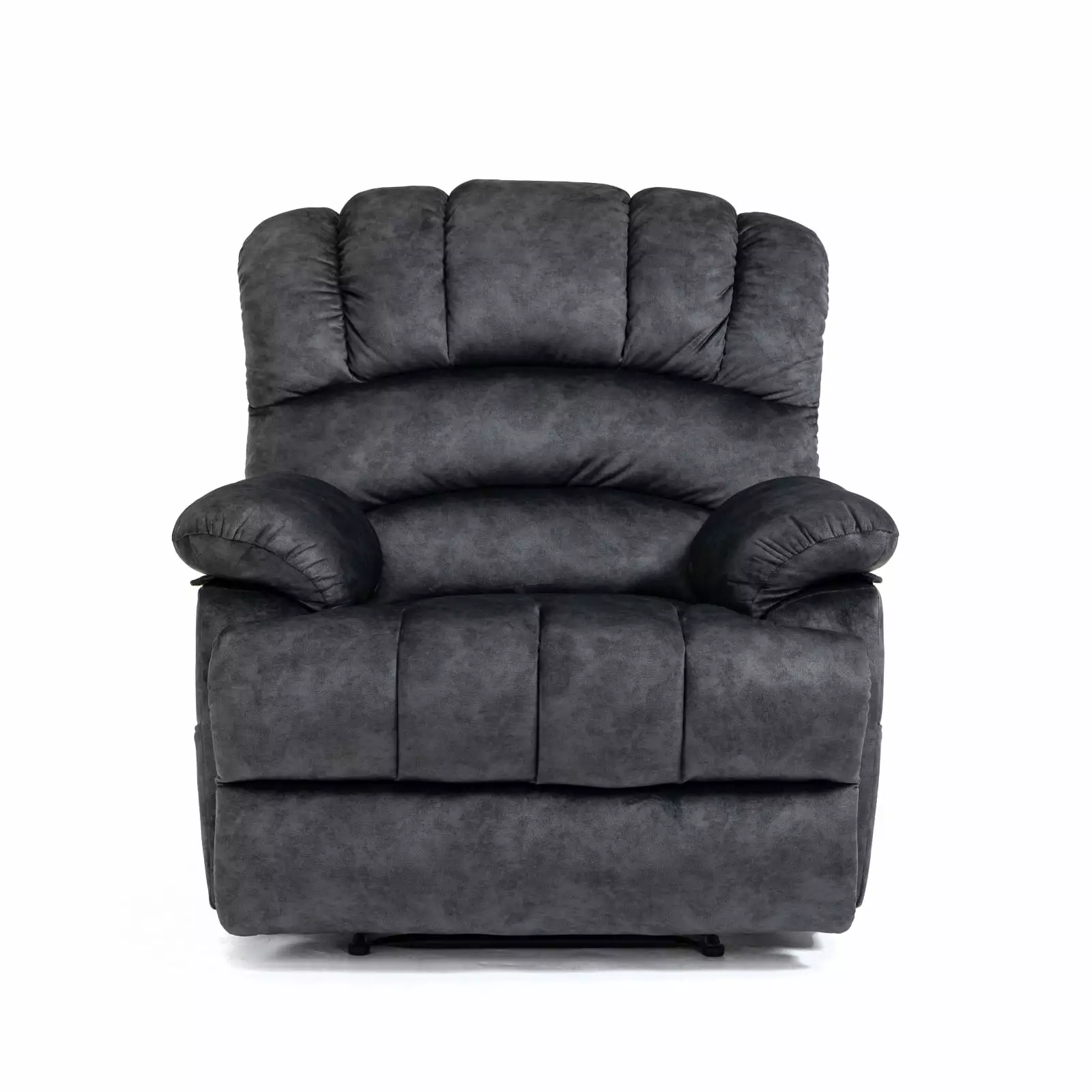 Miekor Furniture Large Manual Recliner Chair Gray Fabric Living Room