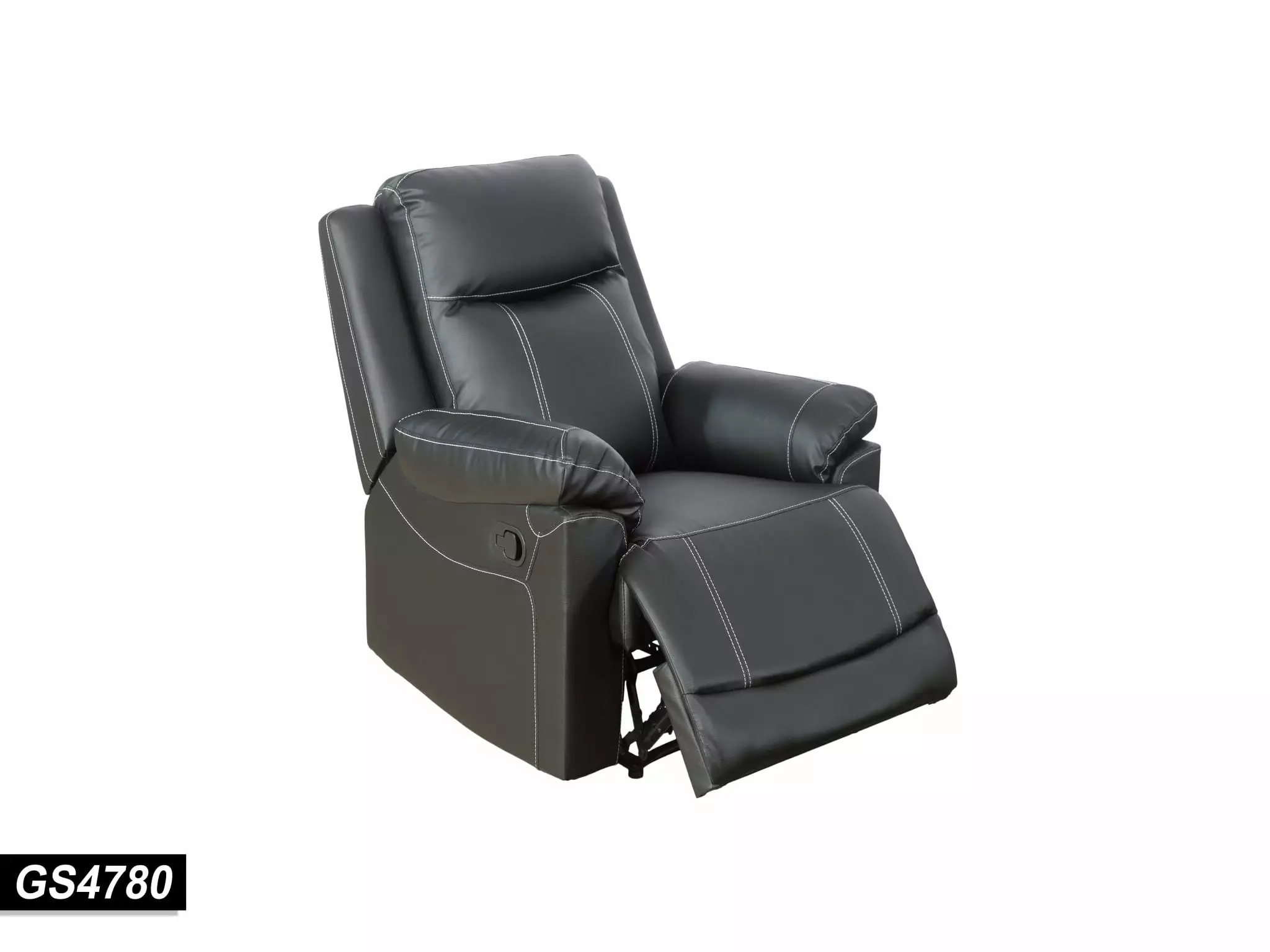PonLiving 38 Inch Wide Manual Standard Recliner Chair Black Living Room Comfort