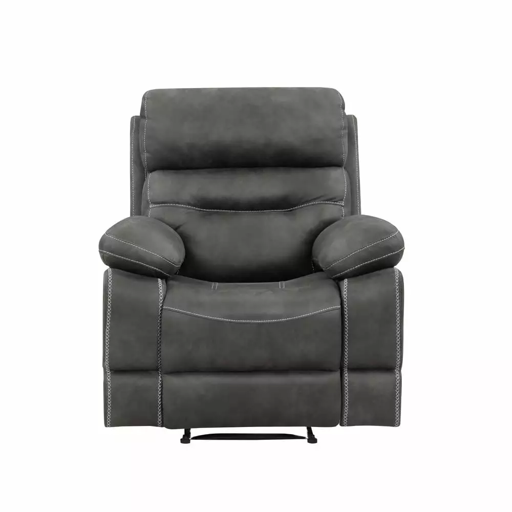 Steve Silver Rudger Gray Manual Recliner Chair Steve Silver Co.