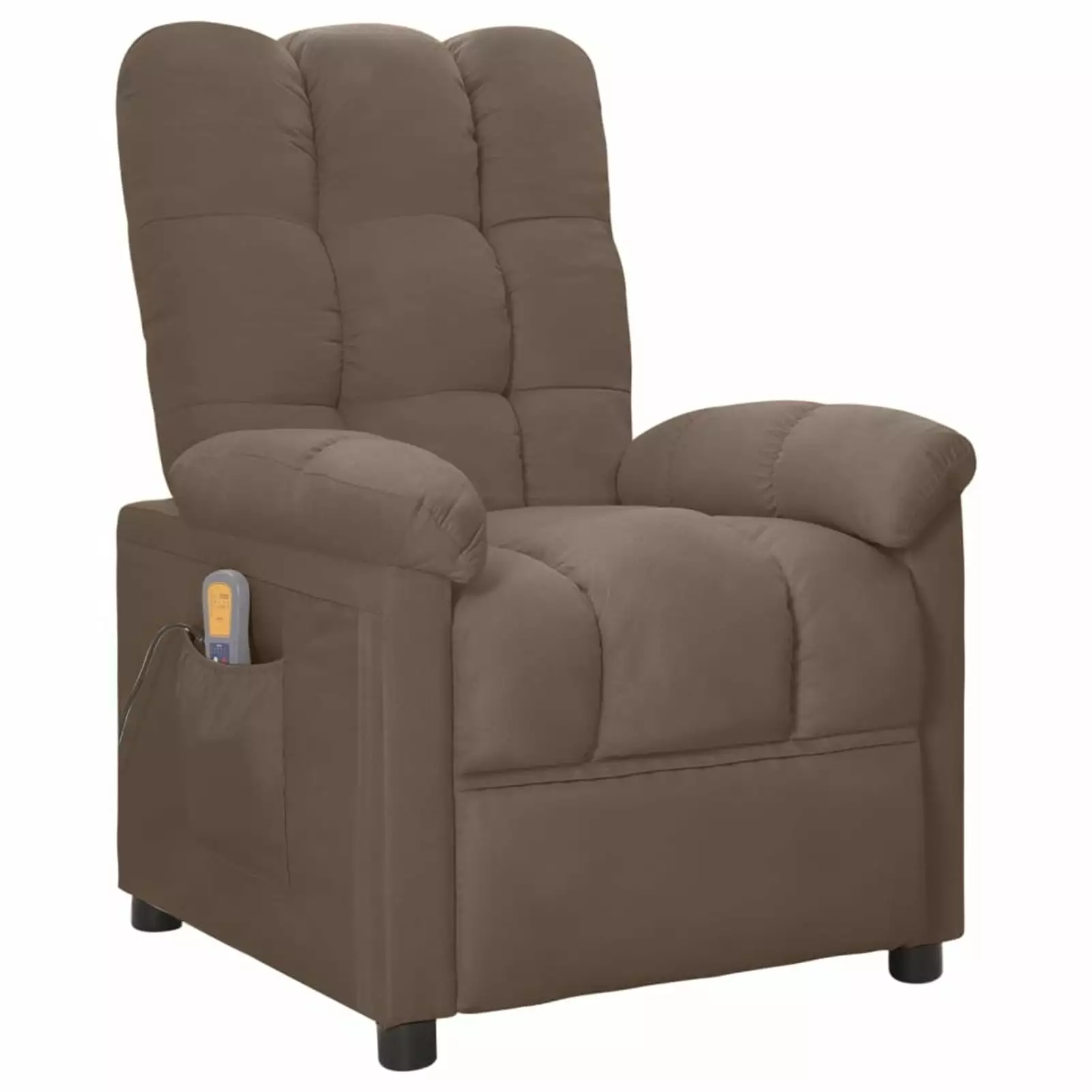 ametoys Taupe Fabric Massage Recliner Chair Relaxation Aibecy